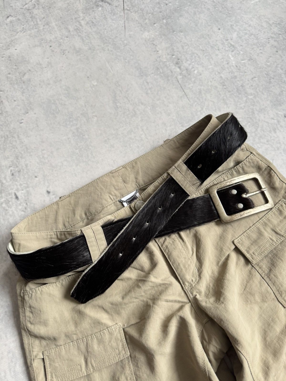 Japanese Brand RARE Horse hair Y2K Vintage Avantgarde leather belt Japanese Size ONE SIZE - 2 Thumbnail