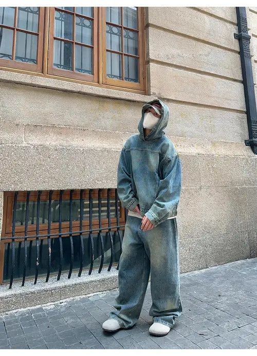 Jean Yukiko x Kaori Stylish Oversized Denim Hoodie Jacket Size US M / EU 48-50 / 2 - 8 Thumbnail