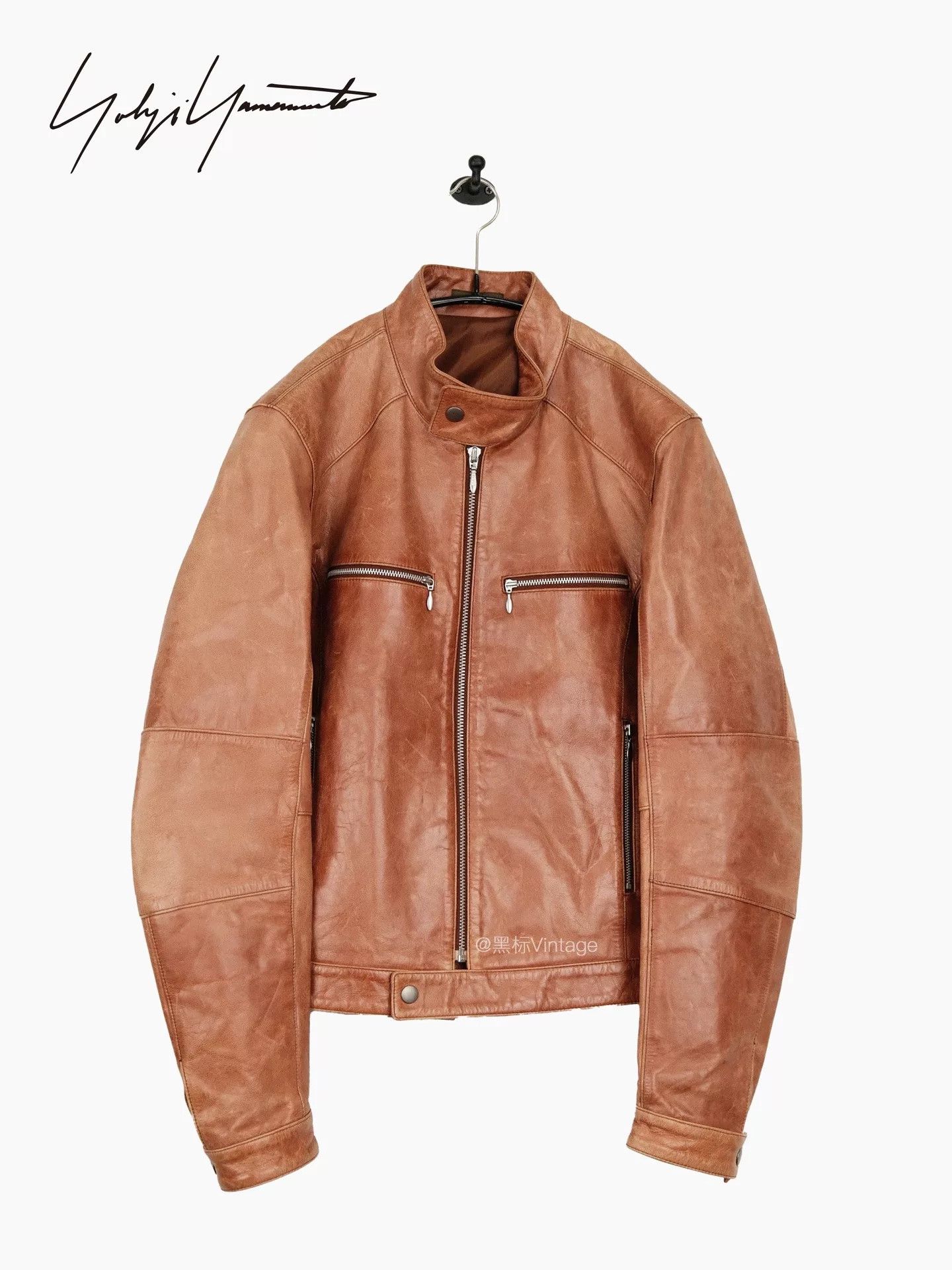 ジャケット・アウター 00s yohji yamamoto lamb lether jacket Yohji Yamamoto Yohji Yamamoto 00s Brown Leather Jacket | Grailed