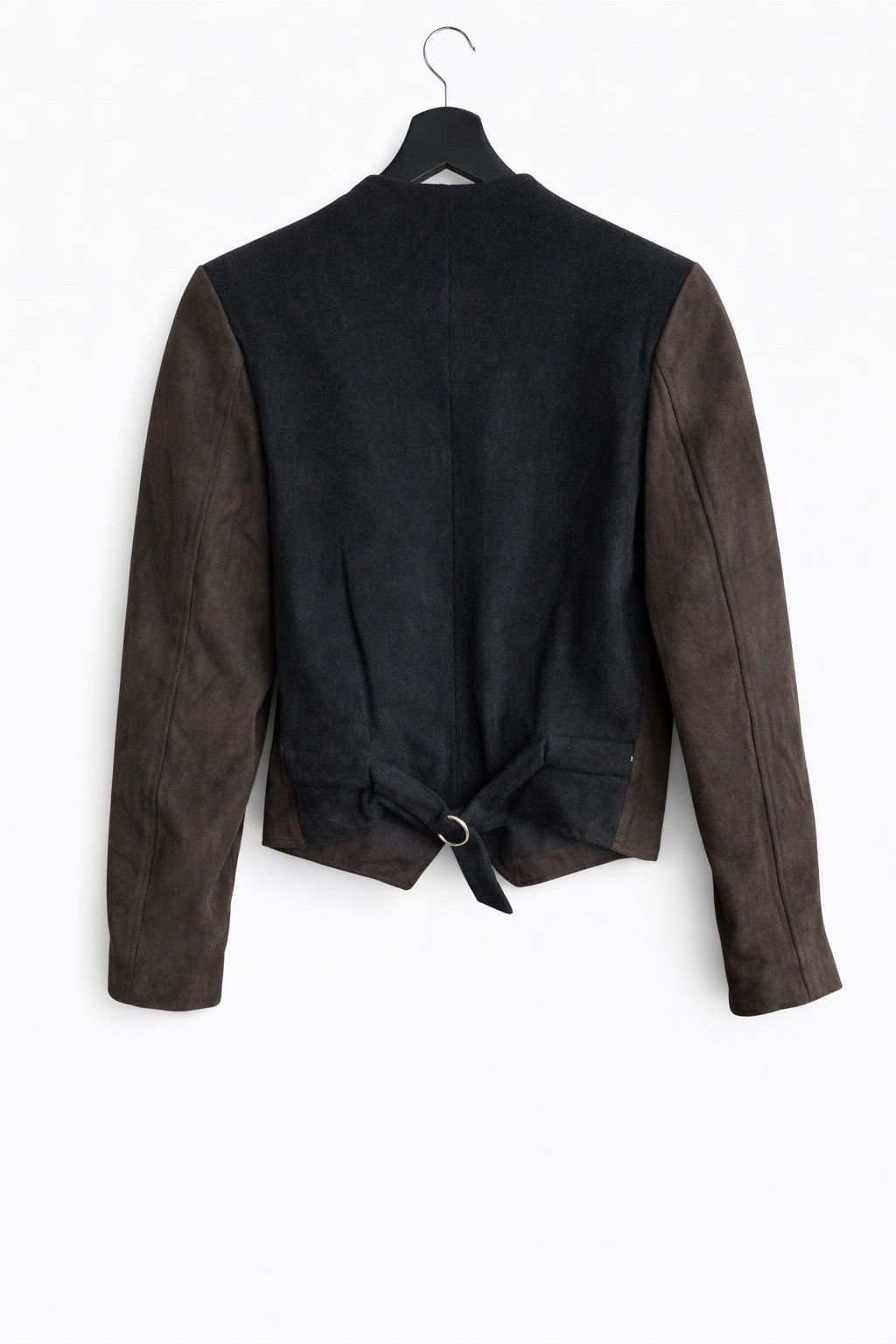 agnes b. Vintage Agnès b. Special Suede Wool Cropped Designer Jacket Size S / US 4 / IT 40 - 2 Thumbnail