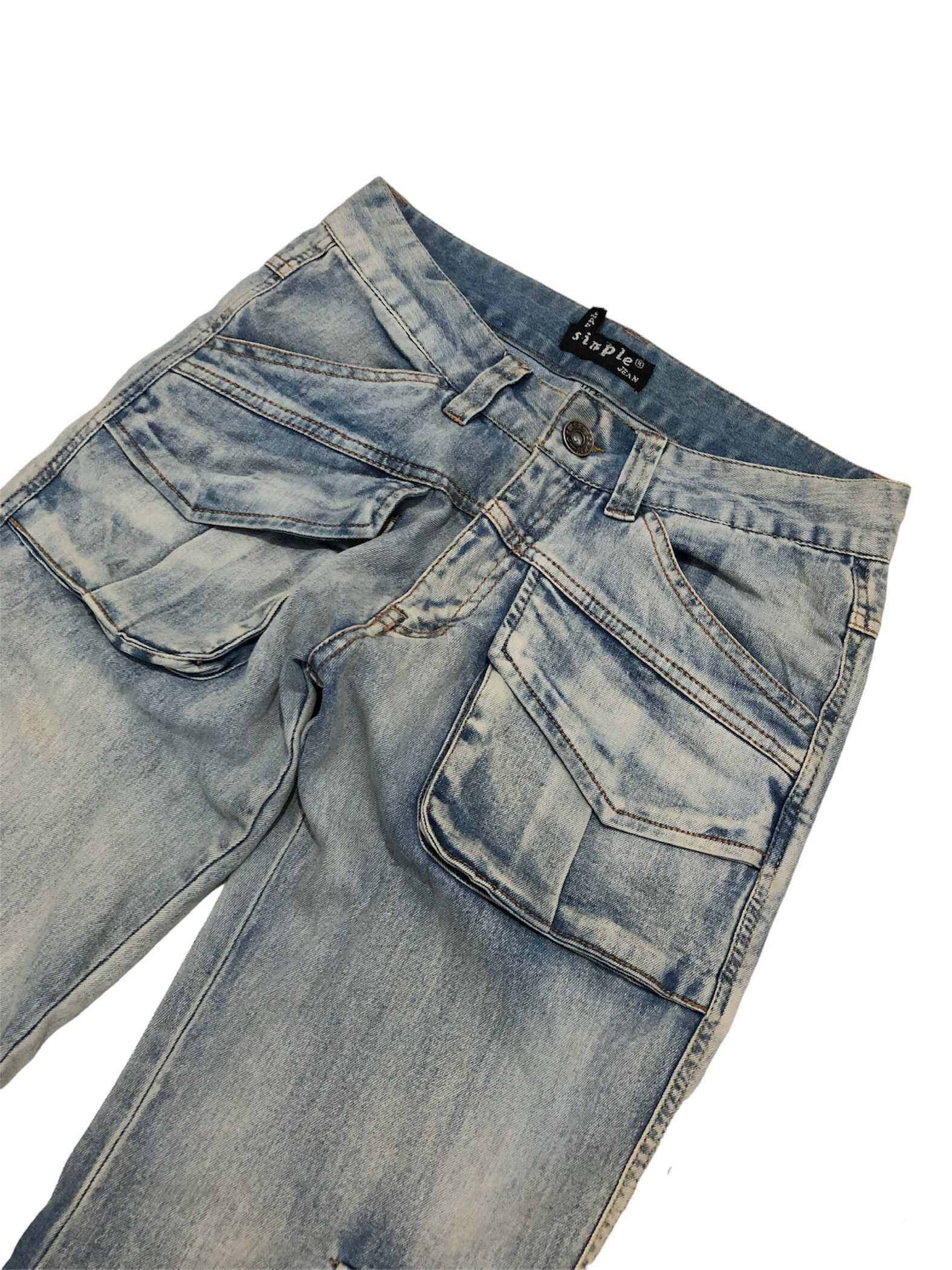 If Six Was Nine Japanese Flared cargo Denim Size US 29 - 5 Thumbnail