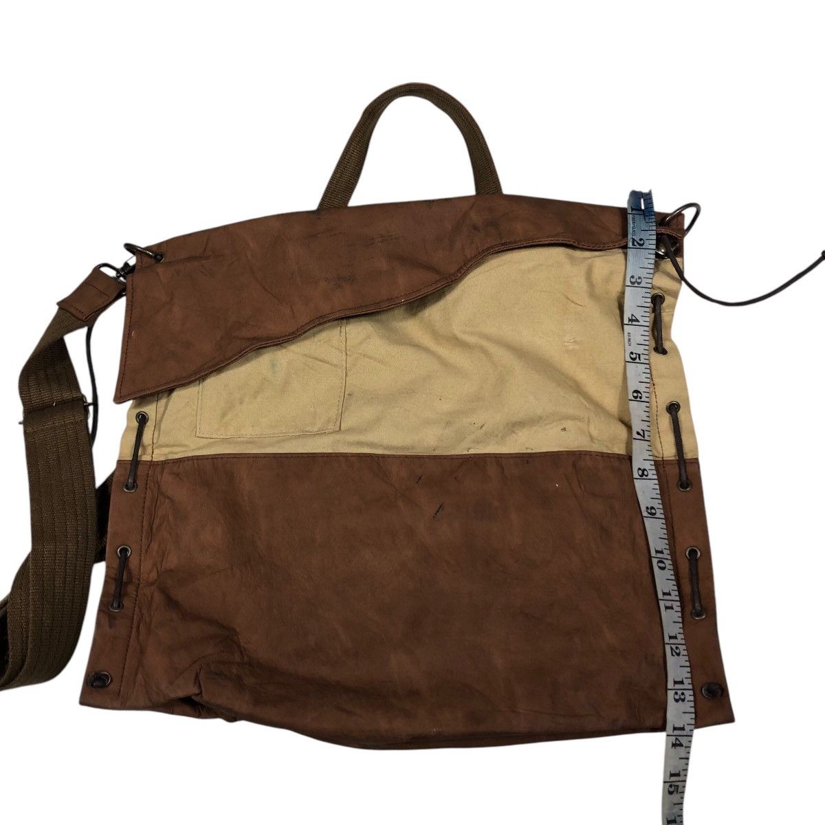 Japanese Brand × Vintage 📌Anti Forme Design Patchwork Bag Rich Brown Kapital Japan Size ONE SIZE - 14 Thumbnail