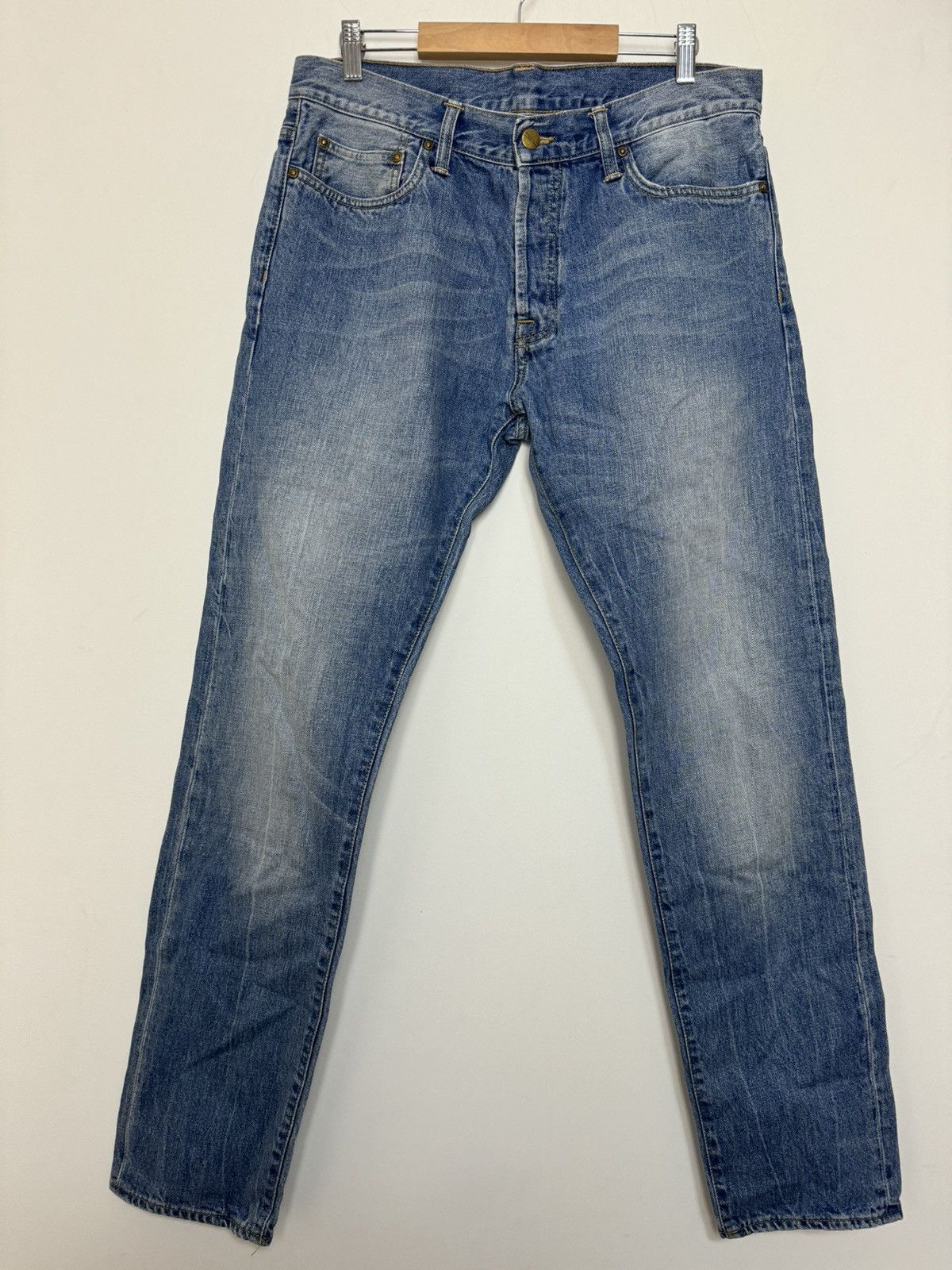 Carhartt Vintage Carhartt Klondike Pant light blue washed jeans Size US 33 - 8 Thumbnail