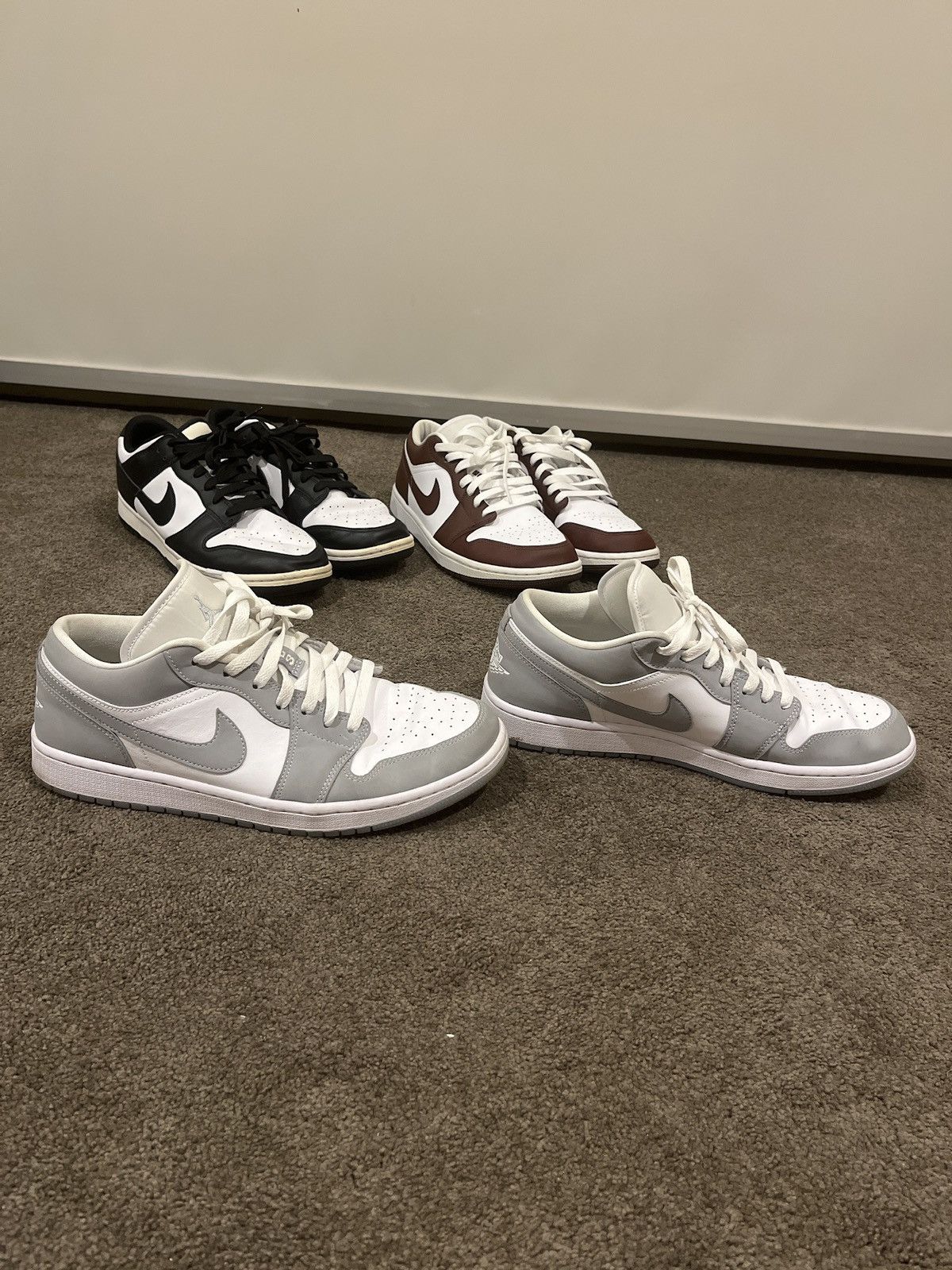 Nike Wolf grey jordan low (M 10.5 / W 12) nike Size US 10.5 / EU 43-44 - 2 Thumbnail
