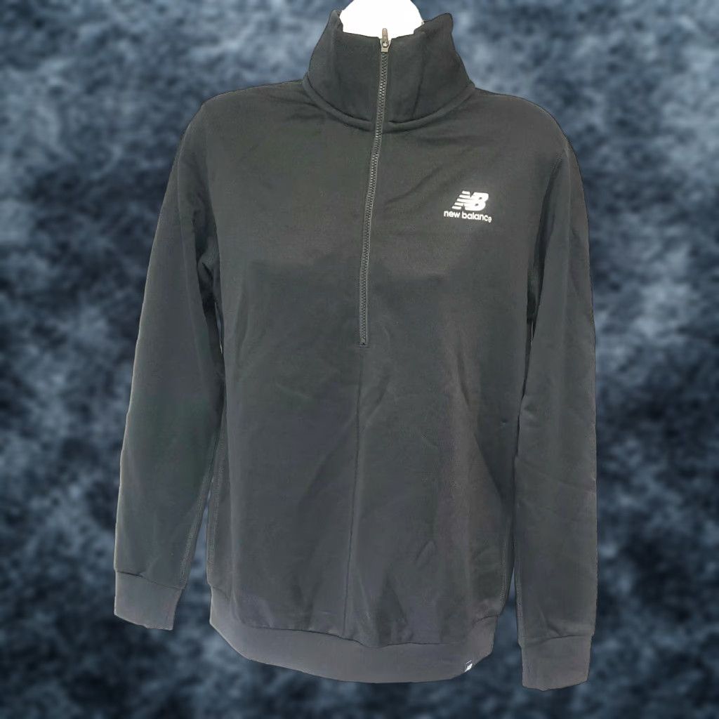 New Balance Womens New Balance Track Jacket WT83526 Essential Half Zip Black White Athletic Jacket Size S / US 4 / IT 40 - 1 Thumbnail