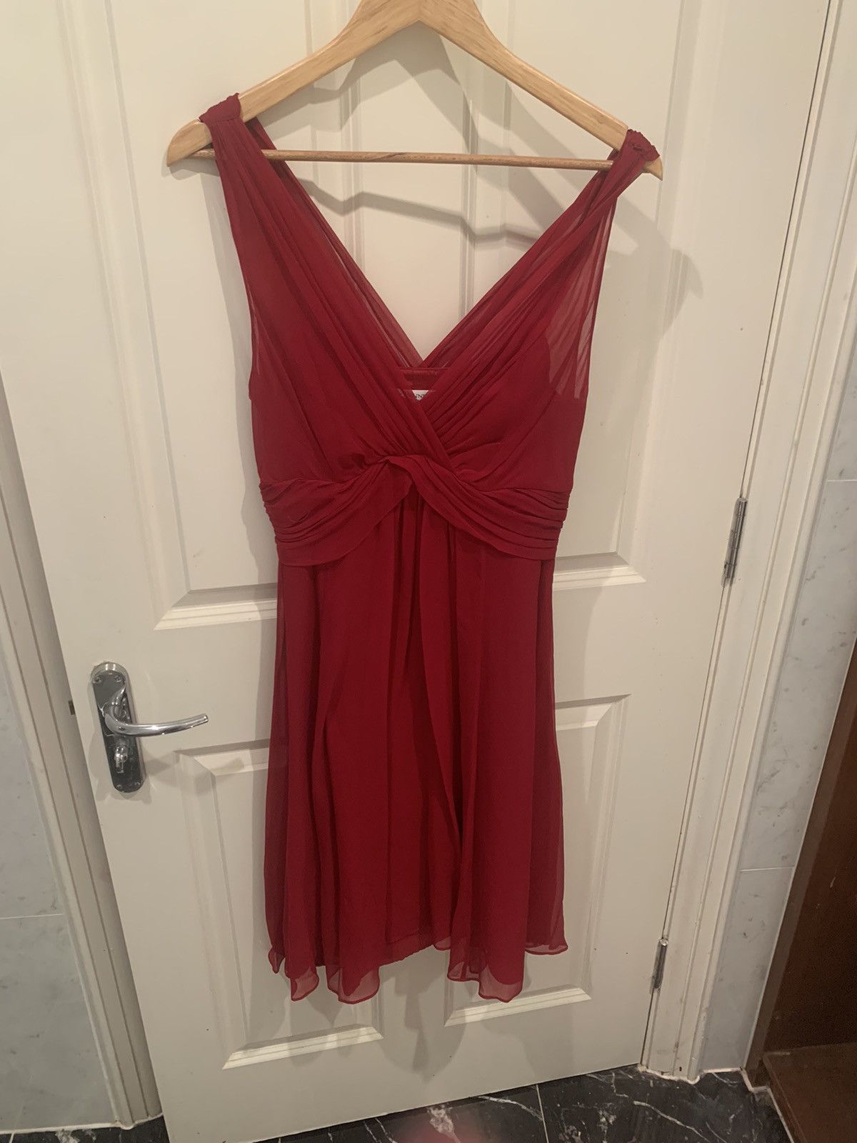LK Bennett LK Bennett Silk Red Cocktail Dress Size M / US 6-8 / IT 42-44 - 5 Thumbnail
