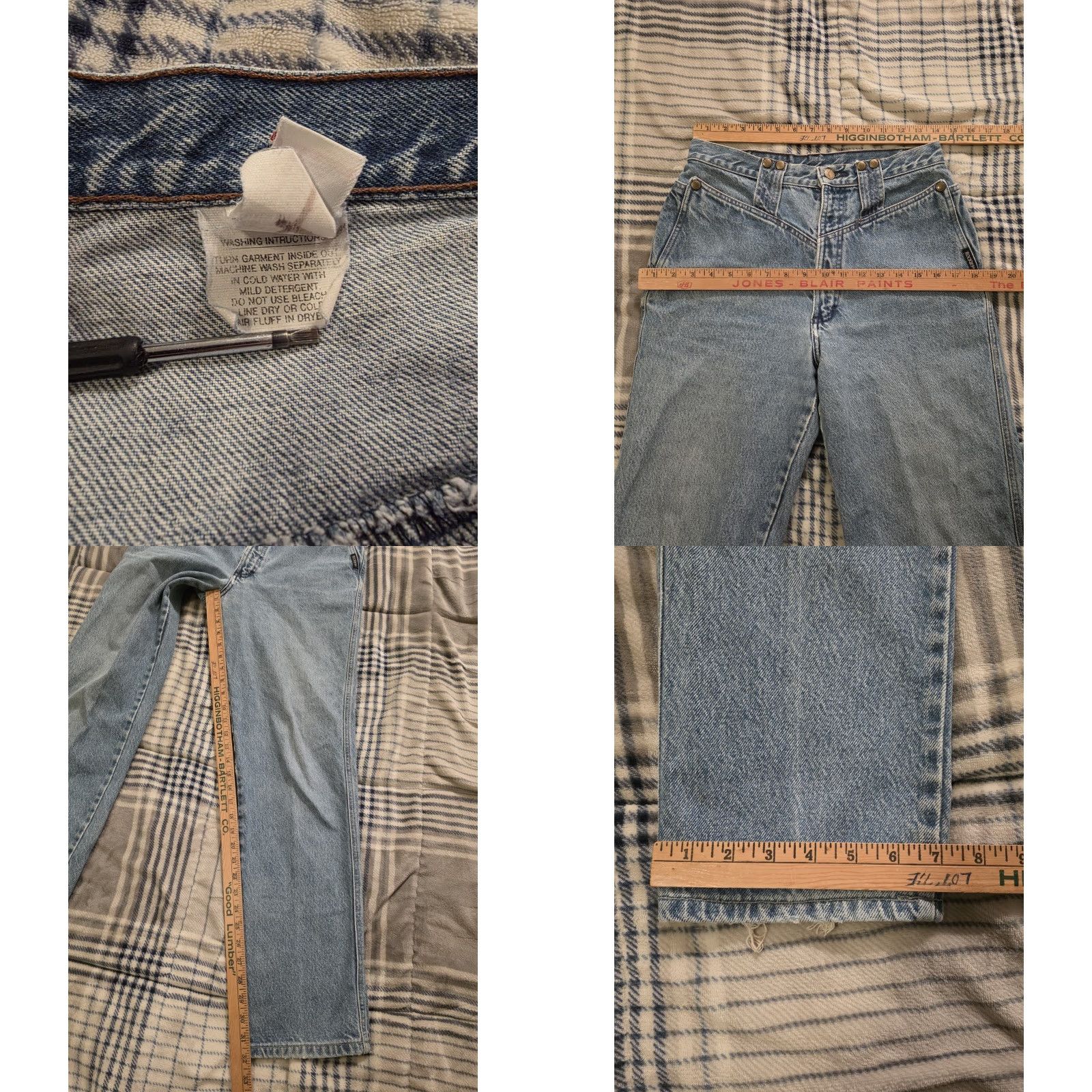 Vintage VINTAGE Rocky Mountain Jeans Women Tapered Jeans 31/11 Blue 100% Cotton USA 90s 80s Western Wear Mens? Size 24" / US 00 / IT 34 - 9 Thumbnail