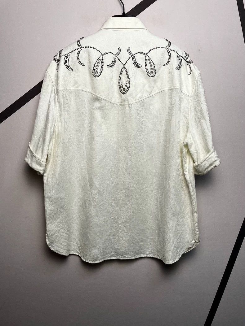 Saint Laurent Paris Saint Laurent Paris Carved embroidery shirt short sleeved-2 Size US M / EU 48-50 / 2 - 2 Thumbnail