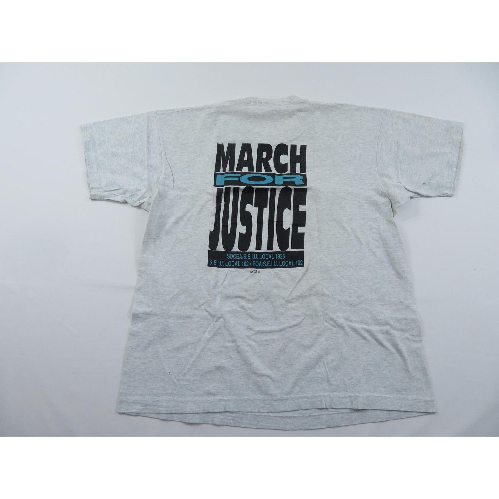 Fruit Of The Loom March for Justice Skunk Graphic Shirt Double Sided XL 1990s Size US XL / EU 56 / 4 - 1 Thumbnail