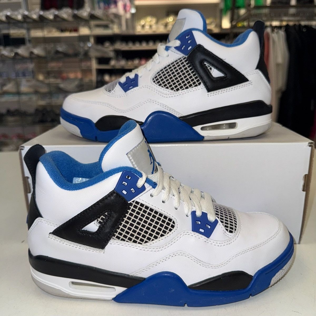 Size 5.5Y (7W) - Nike Air Jordan 4 Retro GS Motorsports