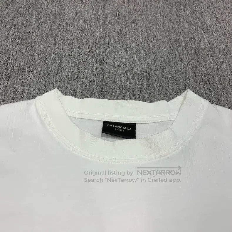 Balenciaga Balenciaga White Destroyed Letter Logo Short Sleeve Size US XXS / EU 40 - 9 Thumbnail