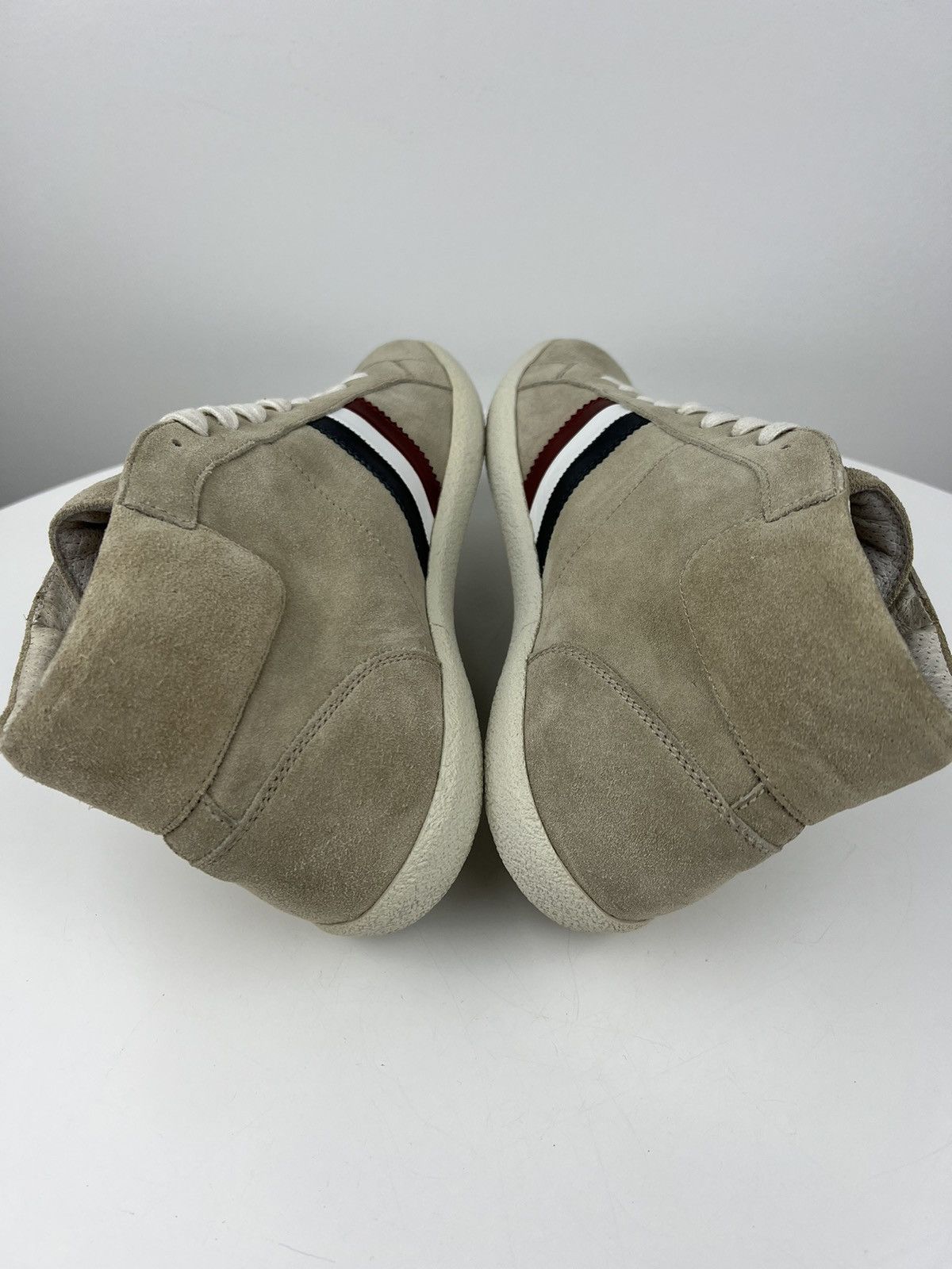 Moncler MONCLER Sneakers Suede Hi Top Shoes Patch Logo RWB Stripe Size US 10 / EU 43 - 14 Thumbnail
