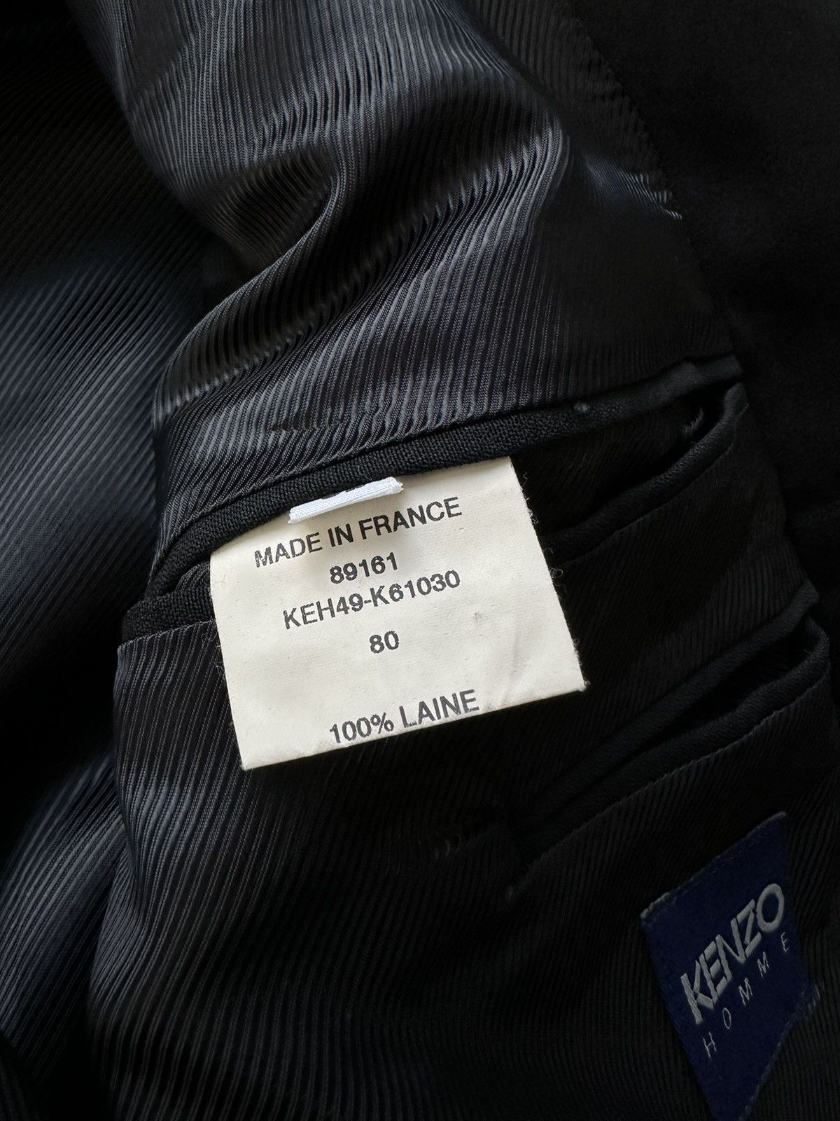 Kenzo Vintage KENZO Homme Wool Tuxedo Blazer Jacket size 52 Size 42R - 11 Thumbnail