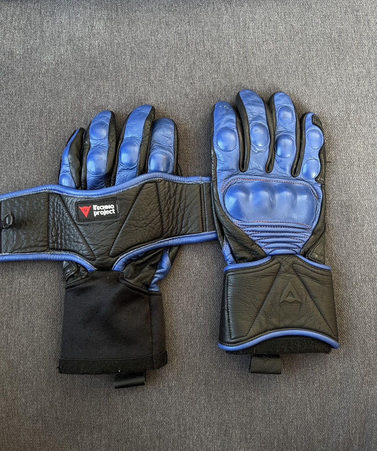 Dainese Dainese Blue Leather Moto Protective Biker Gloves Size ONE SIZE - 2 Thumbnail