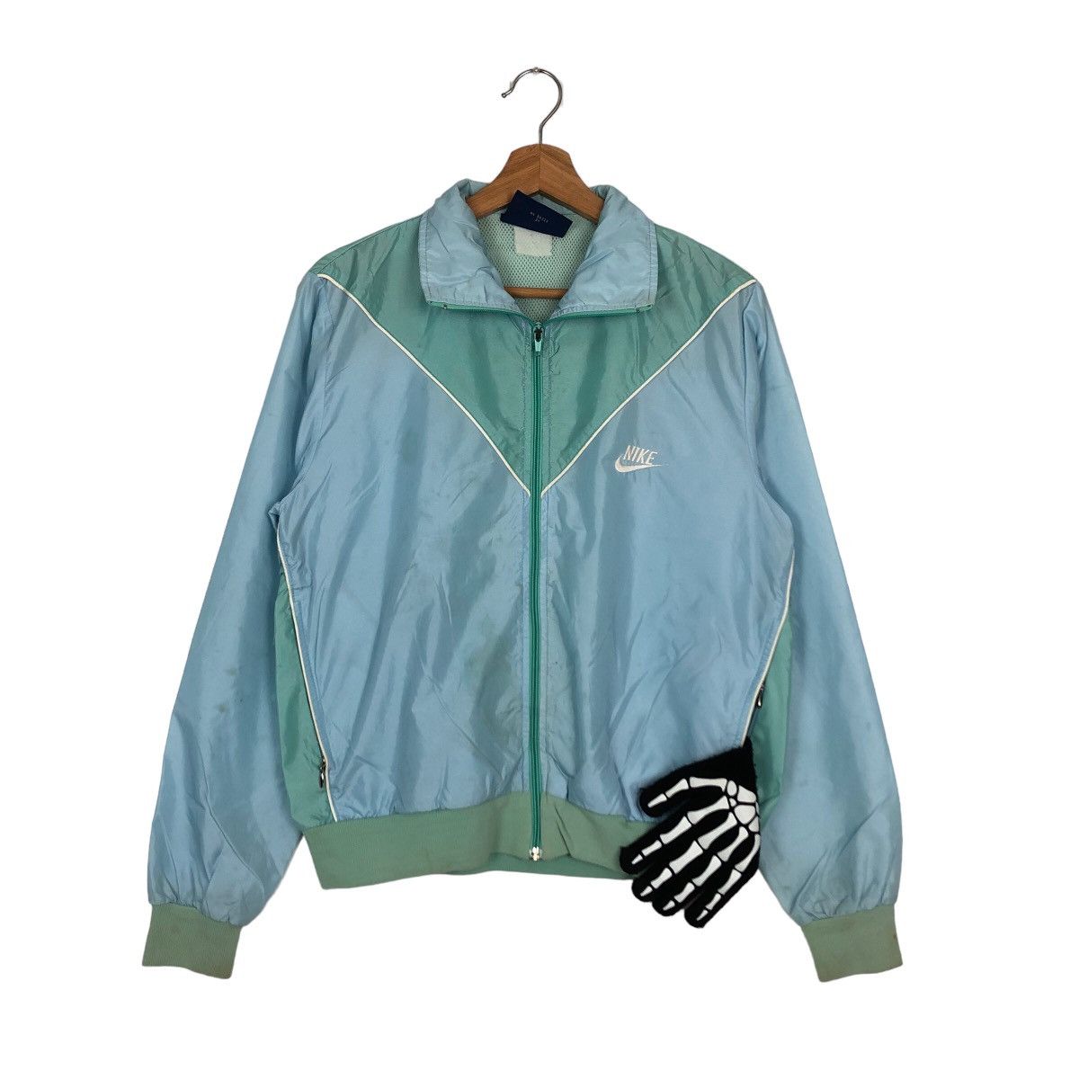 Nike 🔥VINTAGE 90’s NIKE BOMBER JACKET BLUE TAG Size US L / EU 52-54 / 3 - 1 Thumbnail