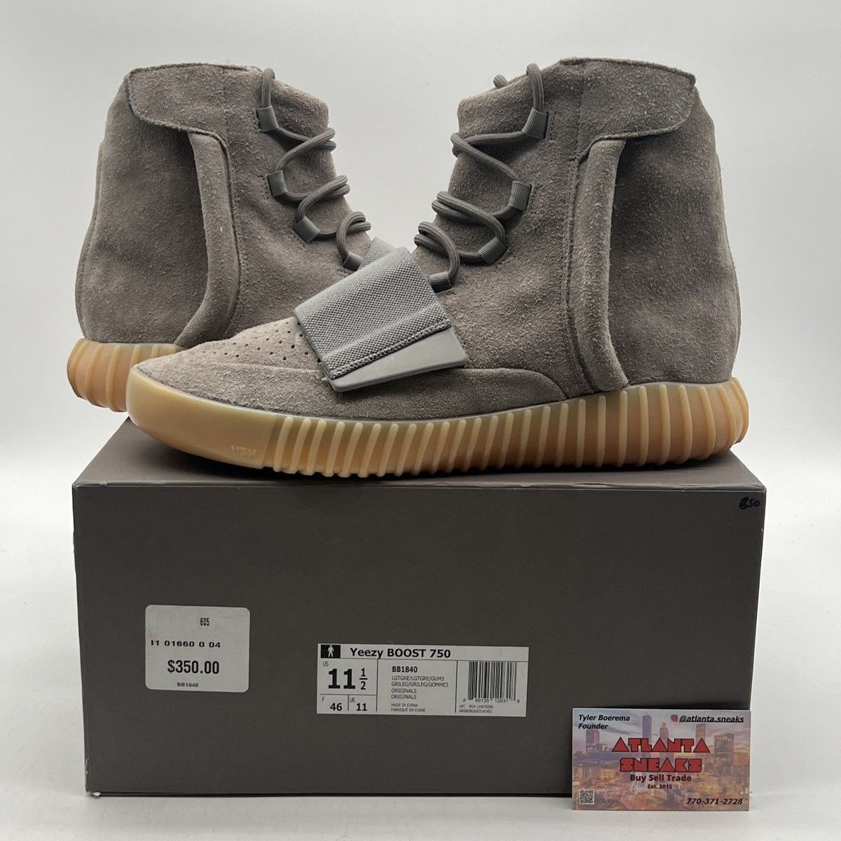 Adidas Yeezy boost 750 grey gum Size US 11.5 / EU 44-45 - 1 Thumbnail