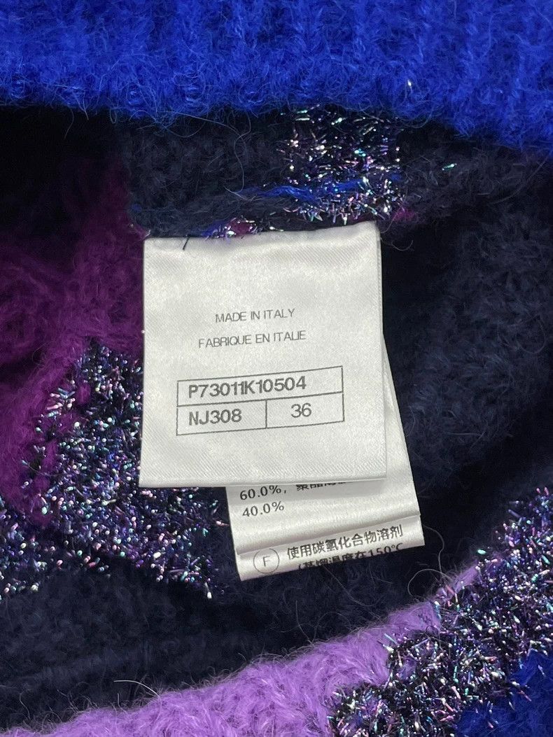 Chanel Chanel 22A blue and purple color-blocked alpaca sweater Size XS / US 0-2 / IT 36-38 - 7 Thumbnail