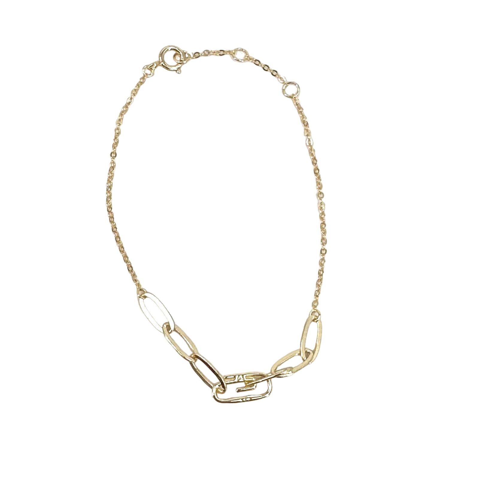 Other Adina Eden Pave Safety Pin Paperclip Bracelet 14K Plated Size ONE SIZE - 4 Thumbnail