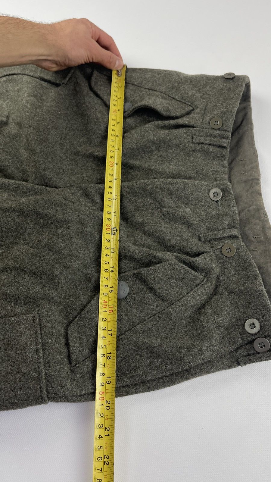 Vintage Vtg 1978 Swedish Military Khaki Suit Coat Pants Size 42R - 24 Thumbnail