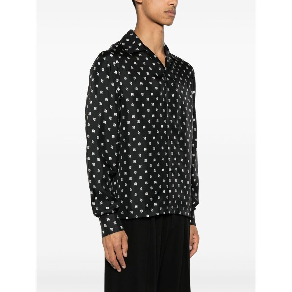 Amiri o1s1wg110625 Ma Paisley Silk Shirt in Black Size US S / EU 44-46 / 1 - 3 Thumbnail