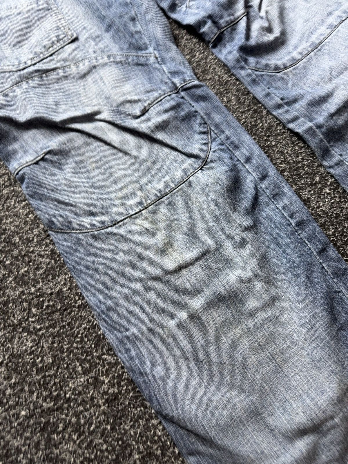 Vintage Y2K Retro Rap Cargo Denim Baggy Distressed Streetwear Size US 36 / EU 52 - 3 Thumbnail