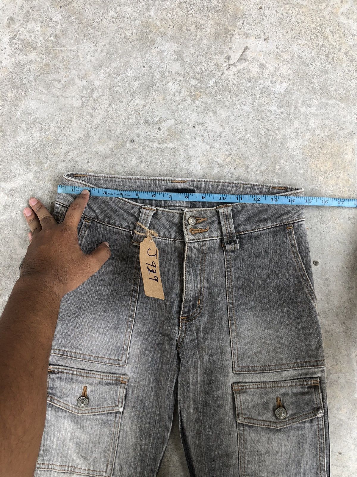 If Six Was Nine Japanese Daily Topics Flared Jeans Cargo Pants Size US 29 - 18 Thumbnail