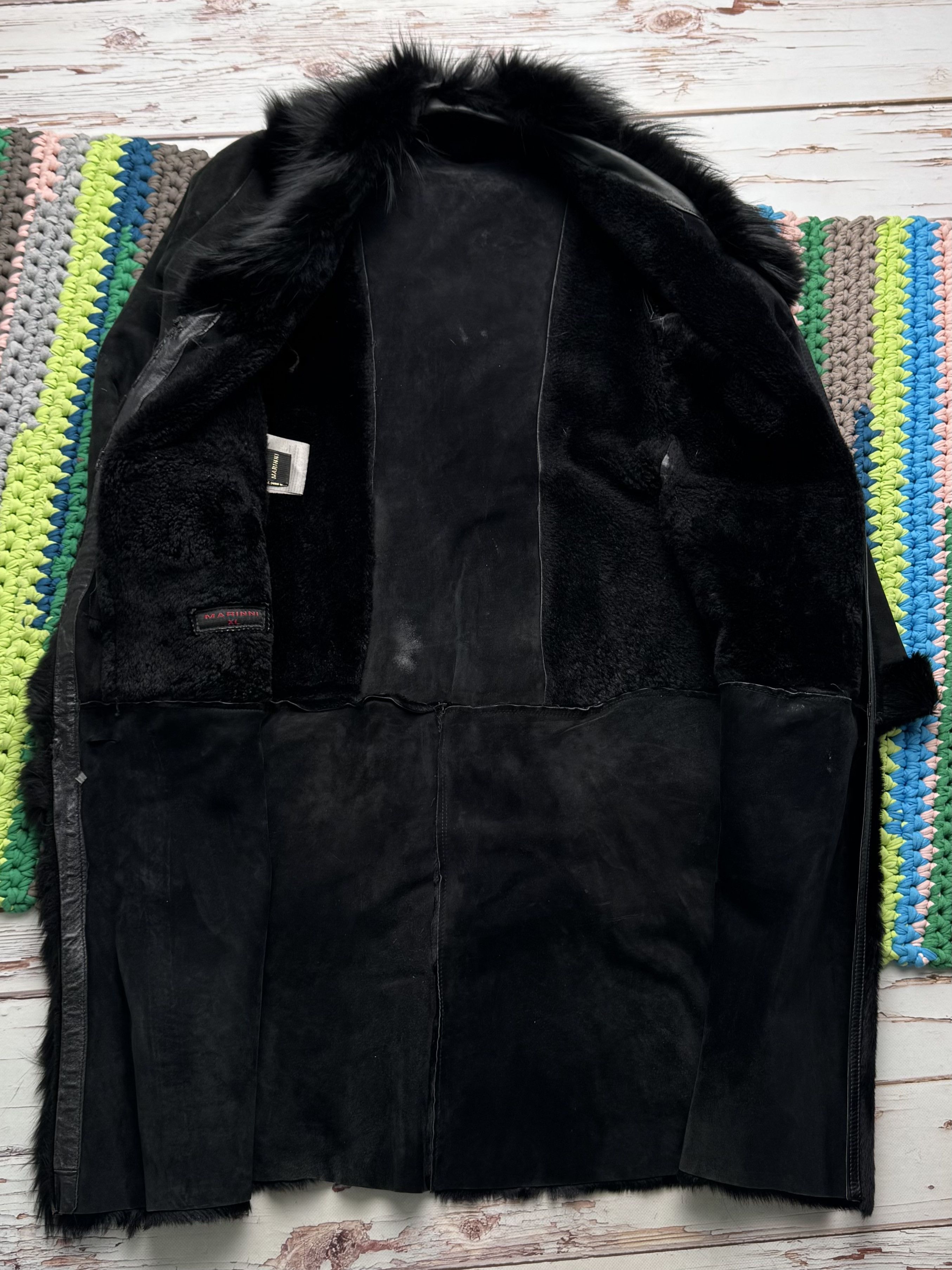 Vintage Vintage Shearling Leather Long Winter Coat Y2K Gothic Size M / US 6-8 / IT 42-44 - 18 Thumbnail