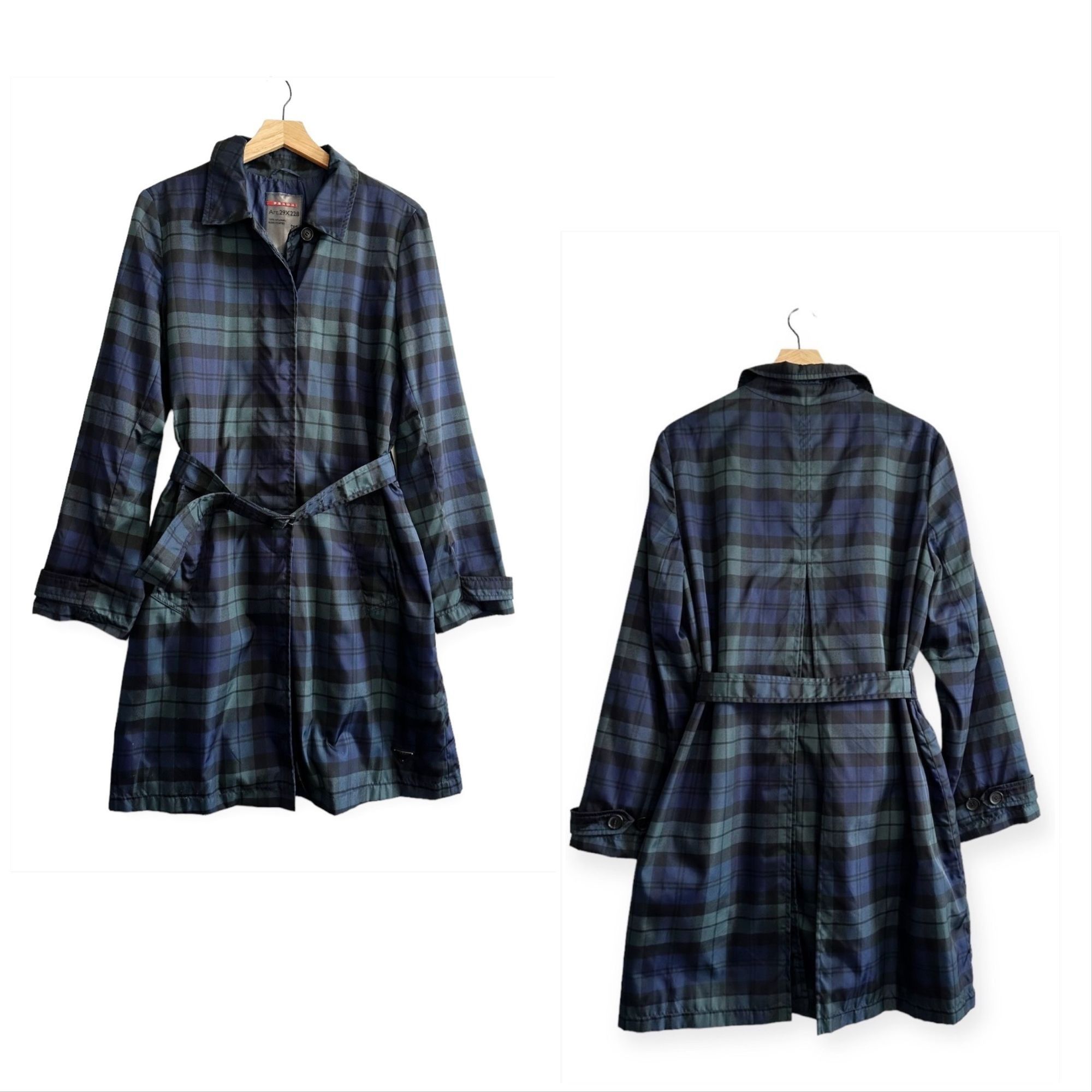 Prada Prada Nylon Single-breasted Trench Coat, Size 46 Italy, Tart Size L / US 10 / IT 46 - 18 Thumbnail