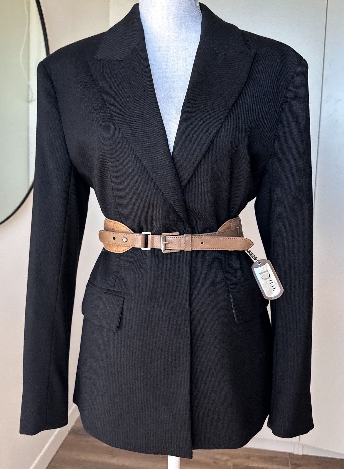 Dior Christian Dior khaki olive brown belt quilted Cannage Size ONE SIZE - 2 Thumbnail