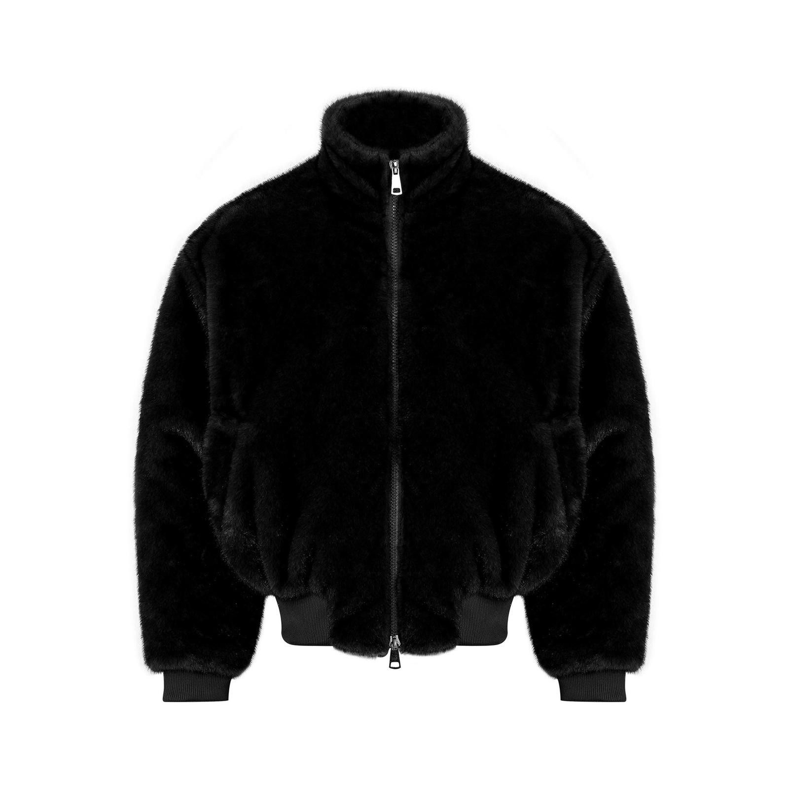 Japanese Brand Brown Faux Fur Bomber Jacket, Quilted Lining Outerwear Size US M / EU 48-50 / 2 - 5 Thumbnail
