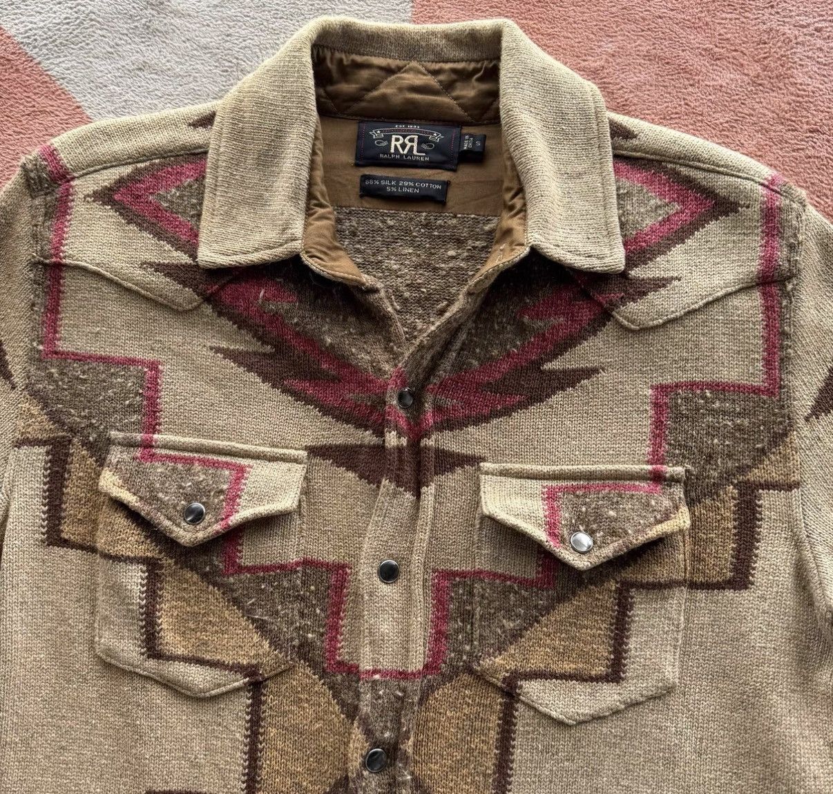 RRL Ralph Lauren RRL Ralph Lauren Double RL Southwestern Knit Shirt K22 Size US S / EU 44-46 / 1 - 3 Thumbnail