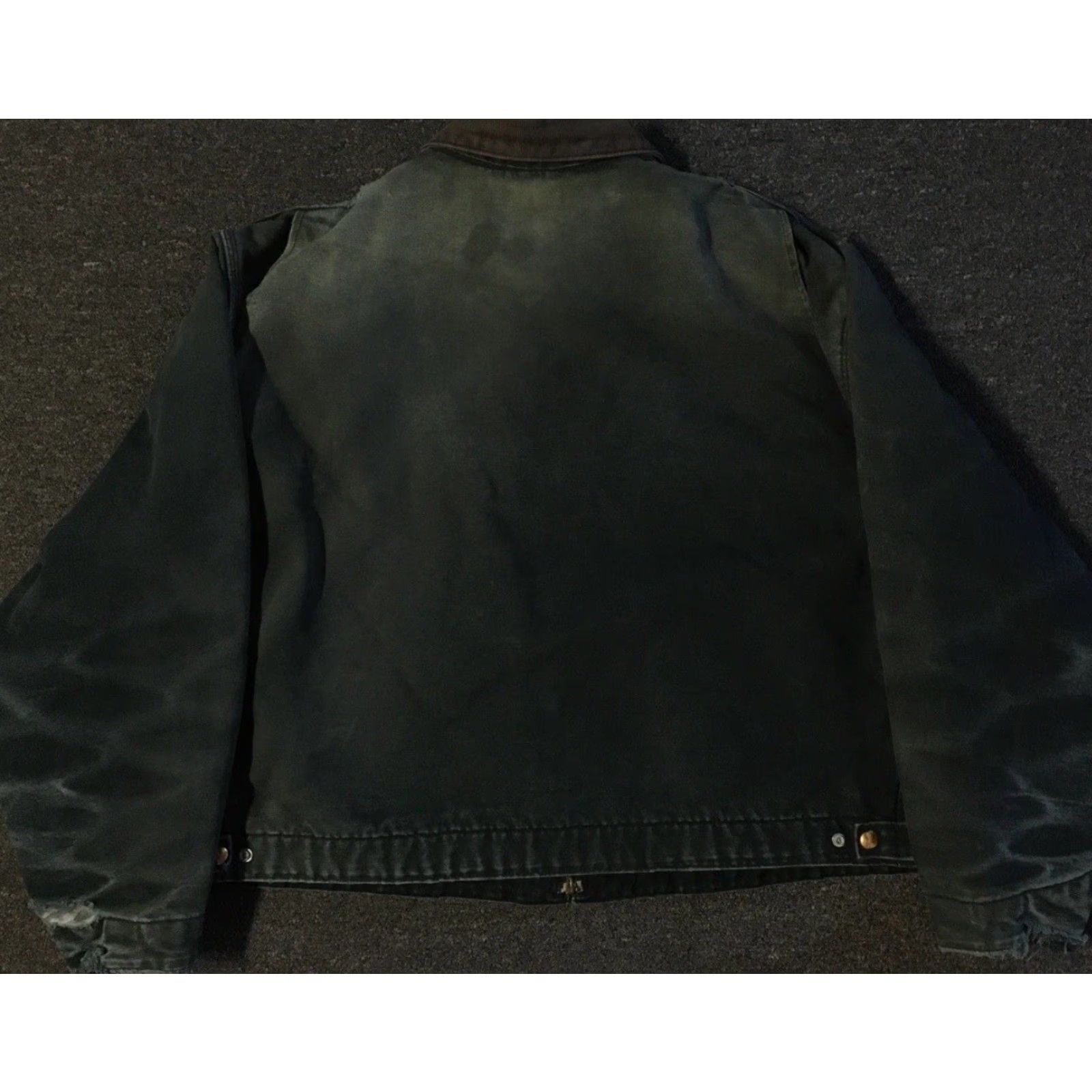 Carhartt VINTAGE Carhartt Jacket Detroit J01 Boxy Distressed 56 90s Grunge Trucker Motorcycle Biker Black Canvas Men Größe? (Note: must avoid adding new info) Size US XL / EU 56 / 4 - 2 Thumbnail