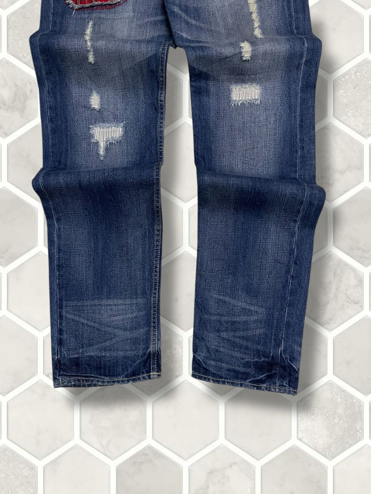 Hysteric Glamour Vintate Authentic Japan 90s Root Three Distressed Denim Size US 31 - 3 Thumbnail