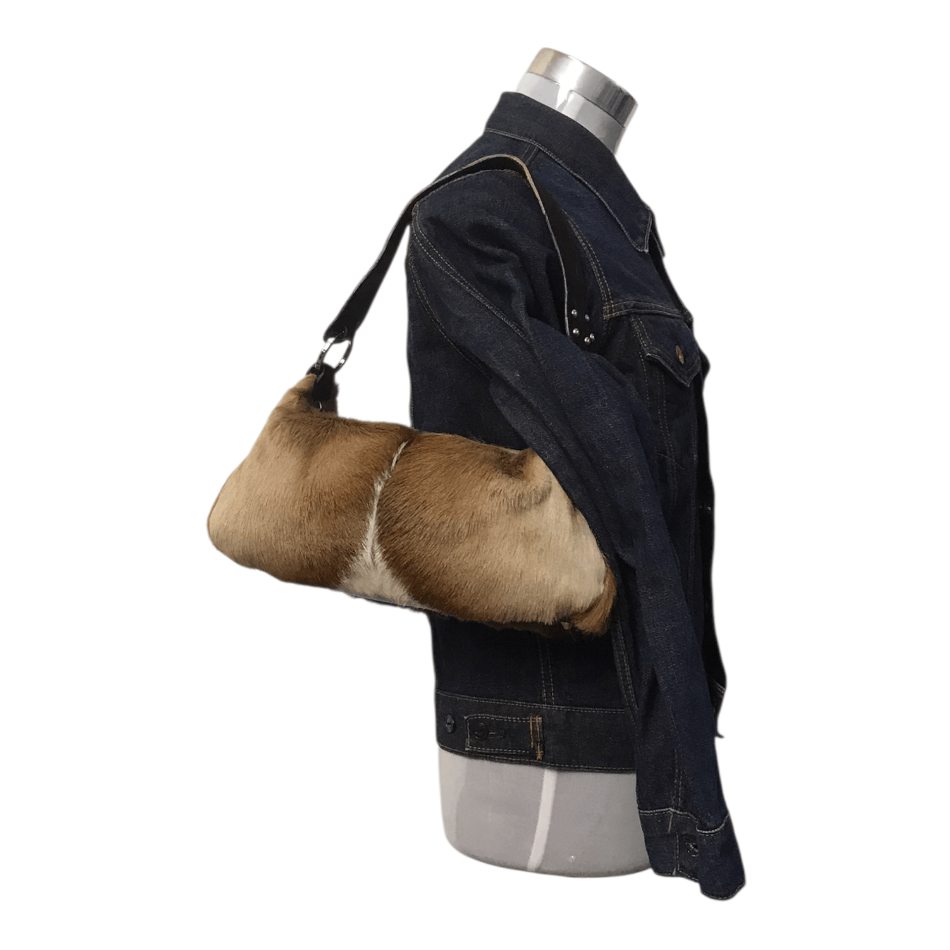 Genuine Leather Luna Borsa Genuine Leather Mink Fir Handbag Size ONE SIZE - 1 Thumbnail