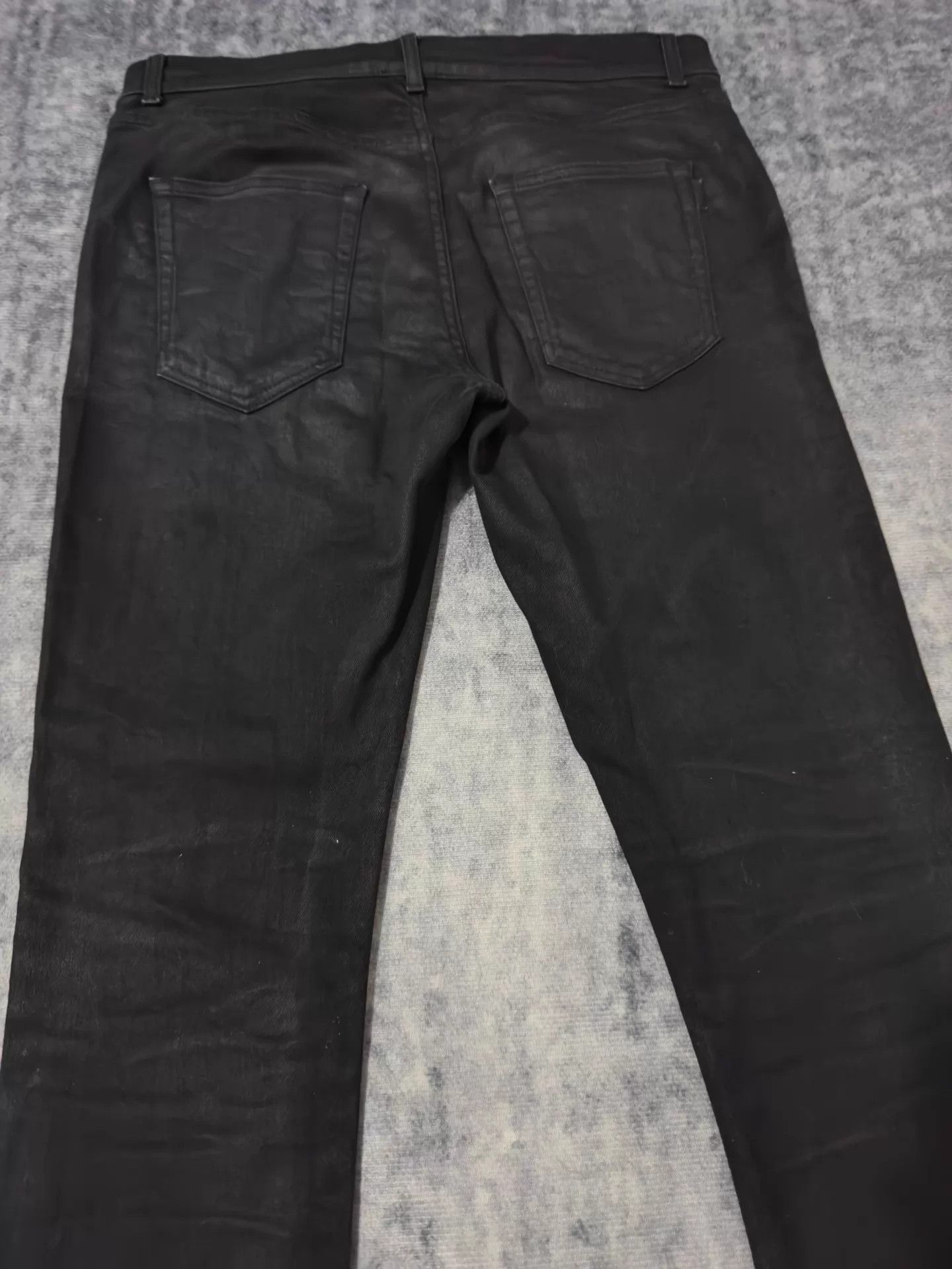 Saint Laurent Paris SLP 18FW heavy coated cat scratch waxed jeans 34 Size 25" / US 0 / IT 36 - 4 Thumbnail