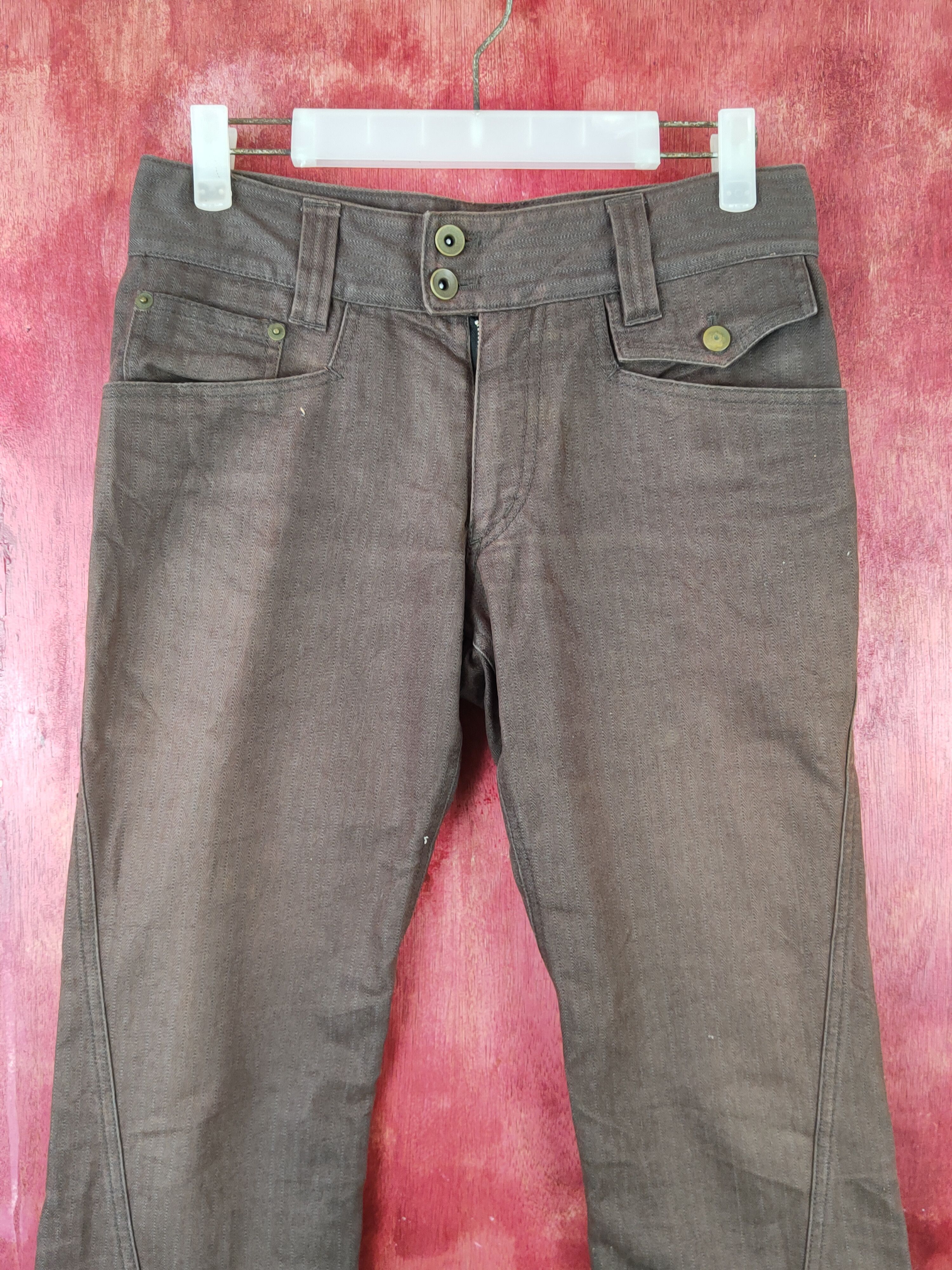 Japanese Brand Michel Klein Homme Dark Brown Multipocket Jeans #S2257 Size 28" / US 6 / IT 42 - 2 Thumbnail