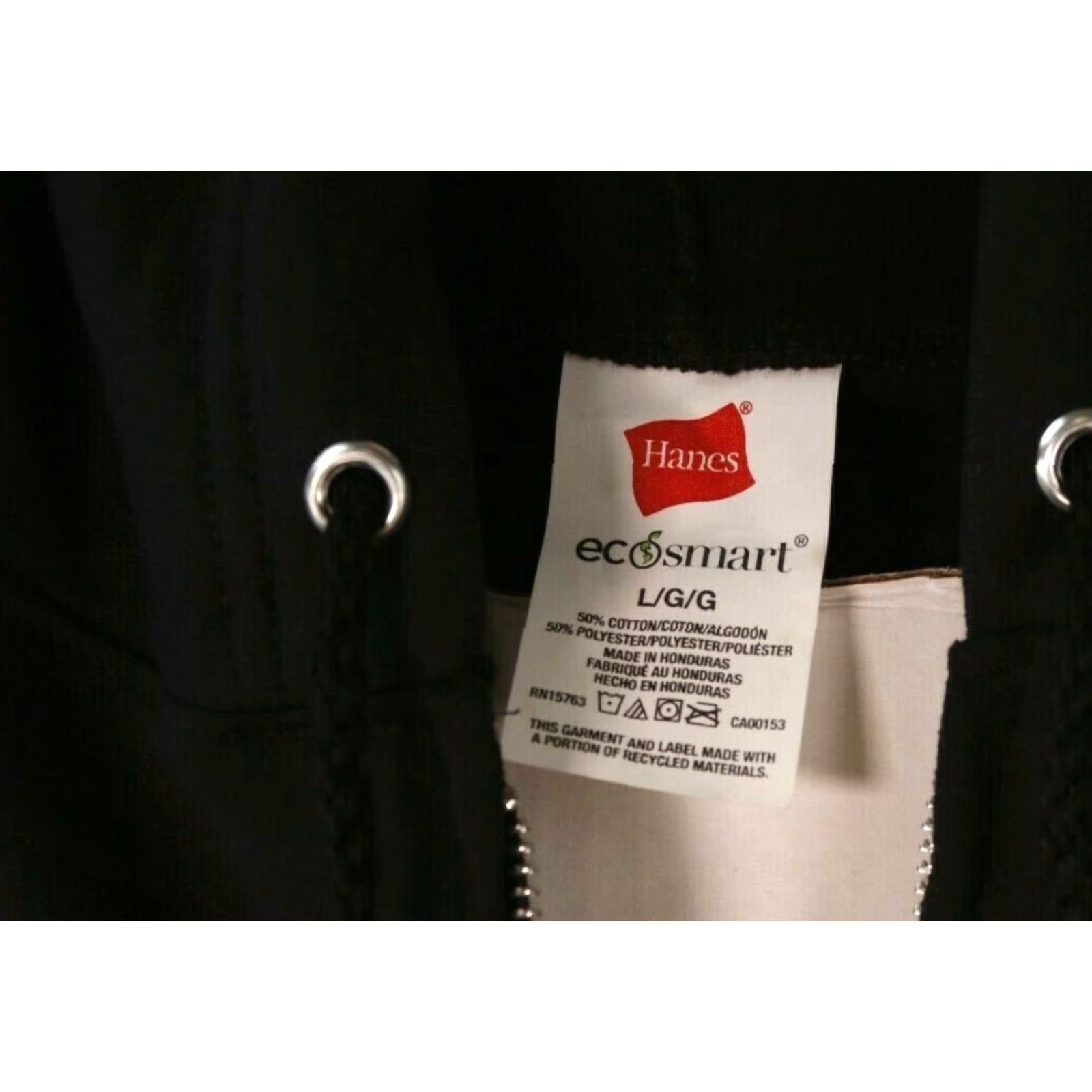 Hanes Hanes Comfort Blend EcoSmart Full Zip Hooded Sweatshirt Men L Black Size US L / EU 52-54 / 3 - 3 Thumbnail