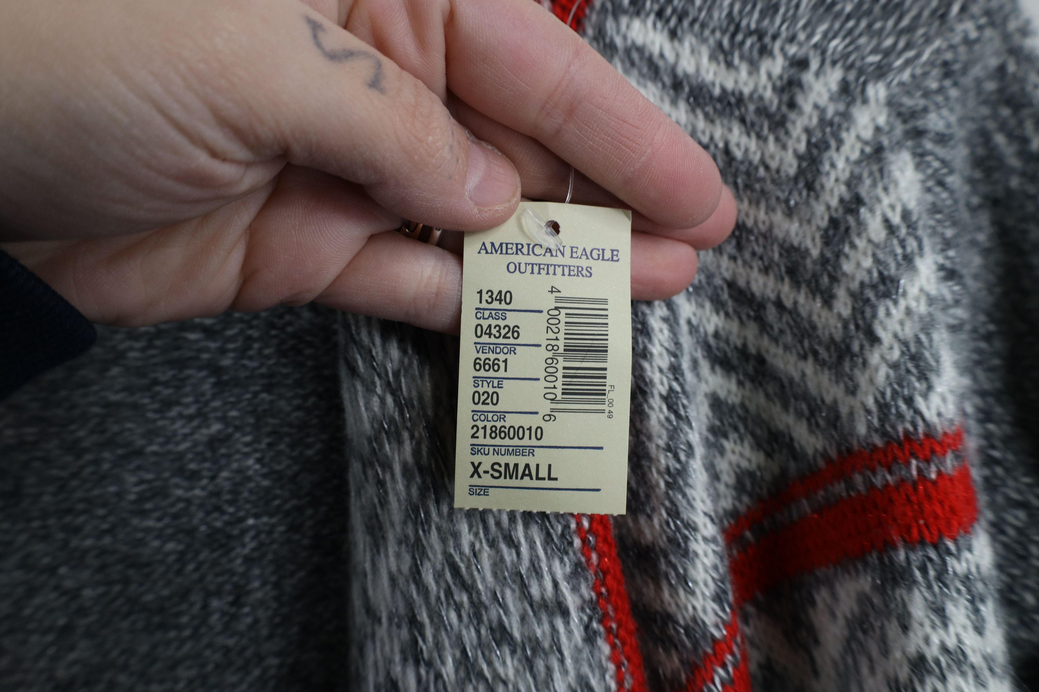 American Eagle Outfitters × Vintage Deadstock Vintage Y2K American Eagle Front Cardigan Sweater Size XS / US 0-2 / IT 36-38 - 4 Thumbnail