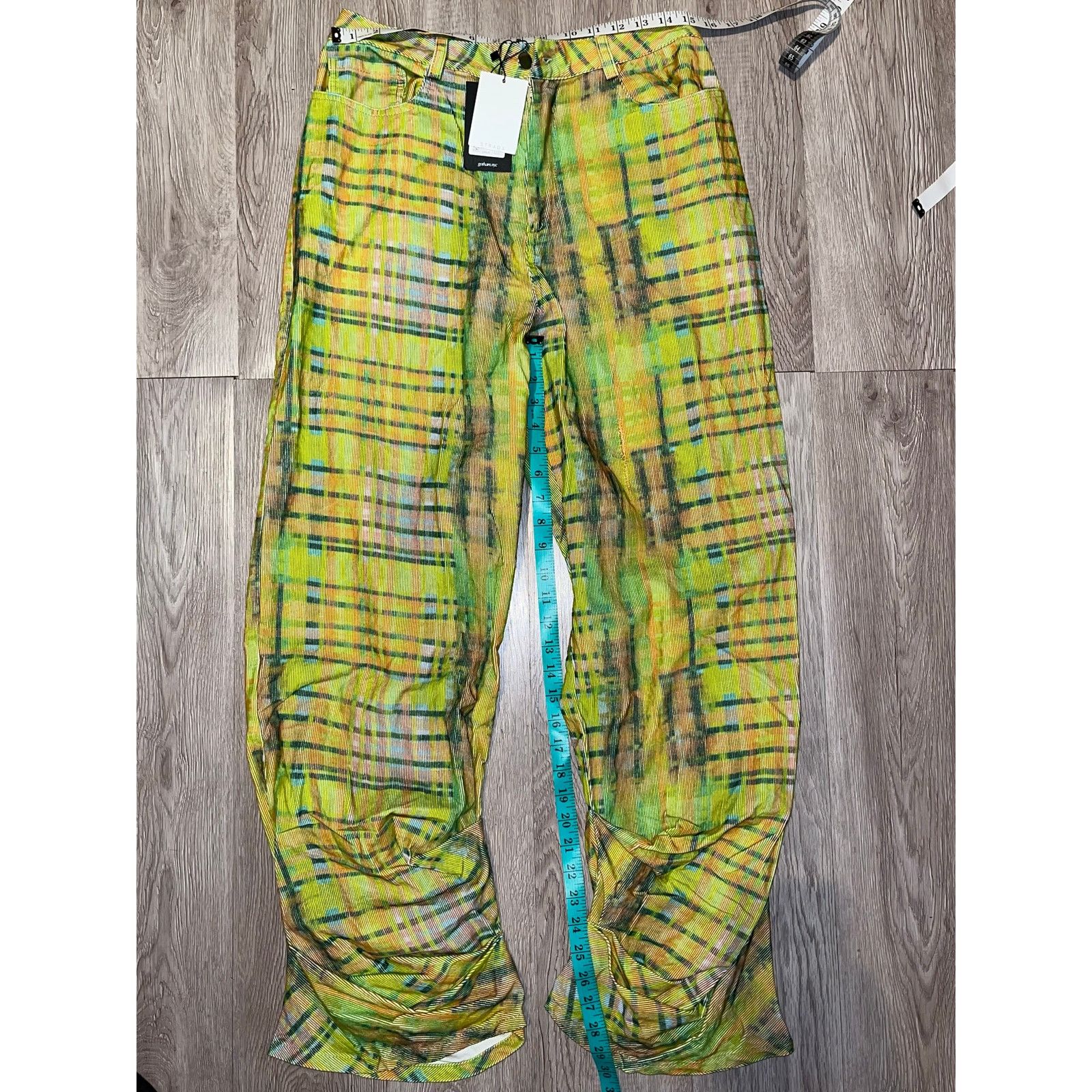 Collina Strada Collina Strada -Dante graphic print trousers / L / Lime /NWT Size 30" / US 8 / IT 44 - 6 Thumbnail