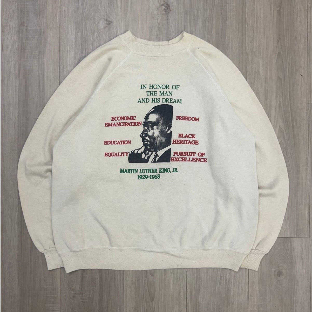 Vintage 90's MLK Martin Luther King Jr Sweatshirt White XL