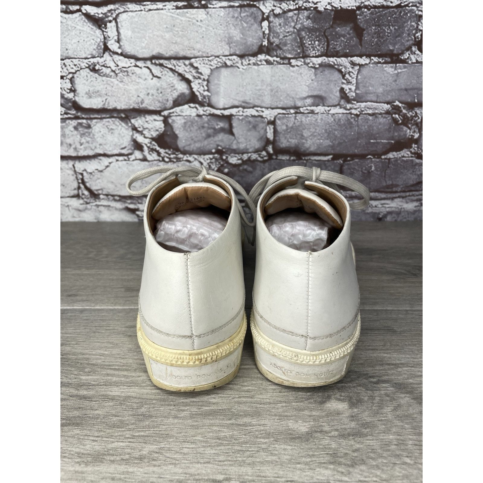 Adolfo Dominguez Adolfo Dominguez White Leather Casual Lace Up Sneakers Women Size US 8.5 / IT 38.5 - 14 Thumbnail