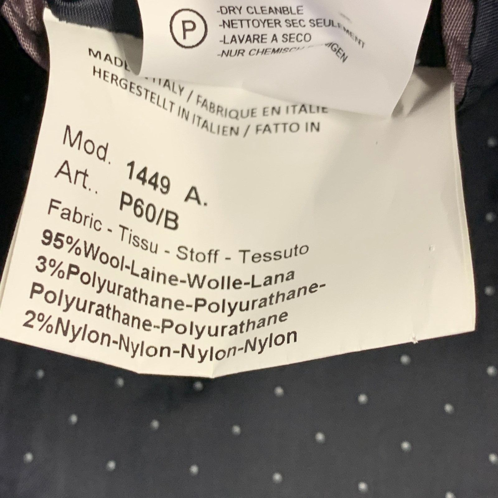 Paul Smith Black Metallic Wool Blend Peak Lapel Single Button Sport Size 38R - 6 Thumbnail