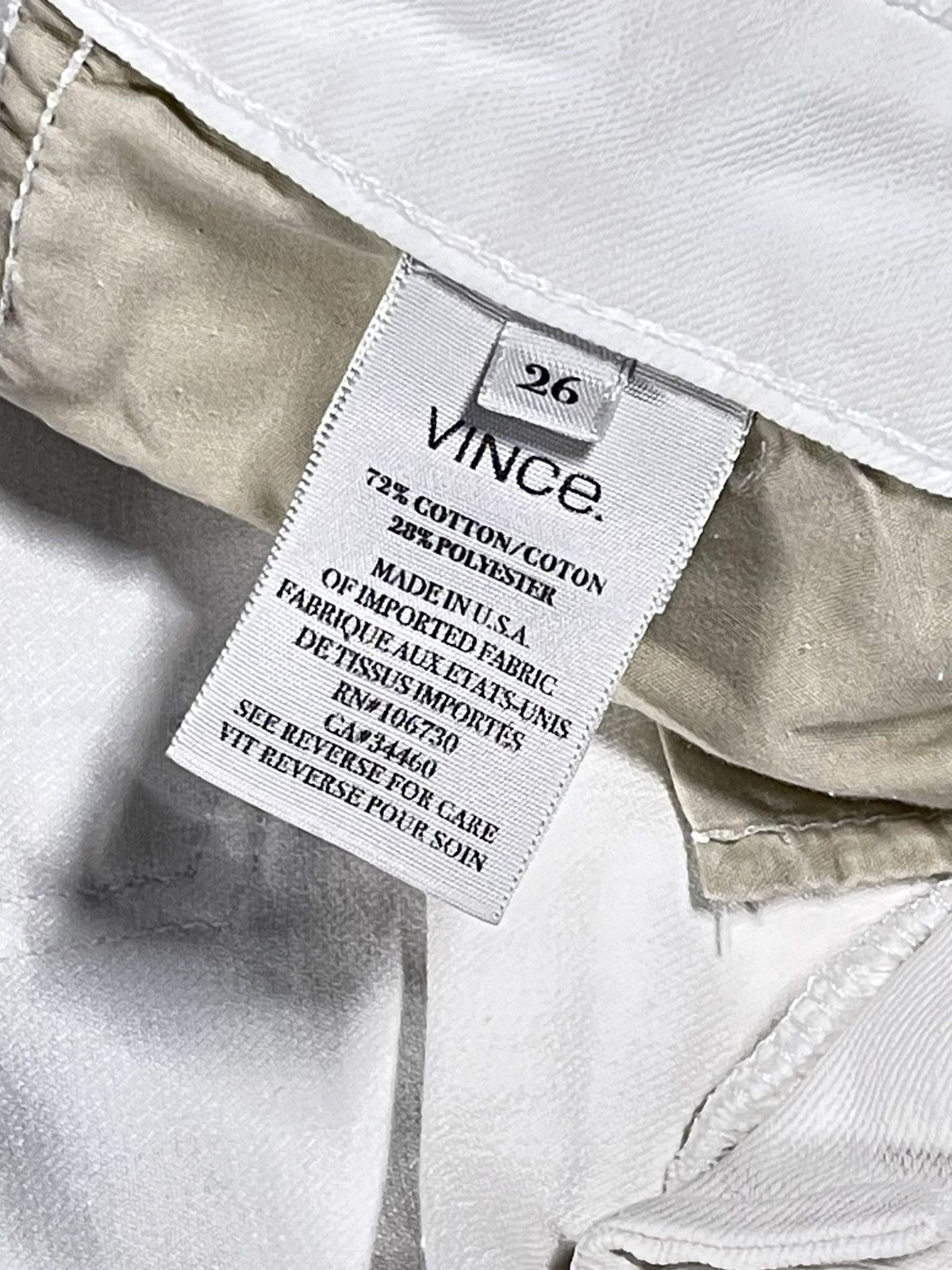 Vince Vince White Jean Shorts w/Belt Loops 5 Pocket size 26 Size 26" / US 2 / IT 38 - 4 Thumbnail