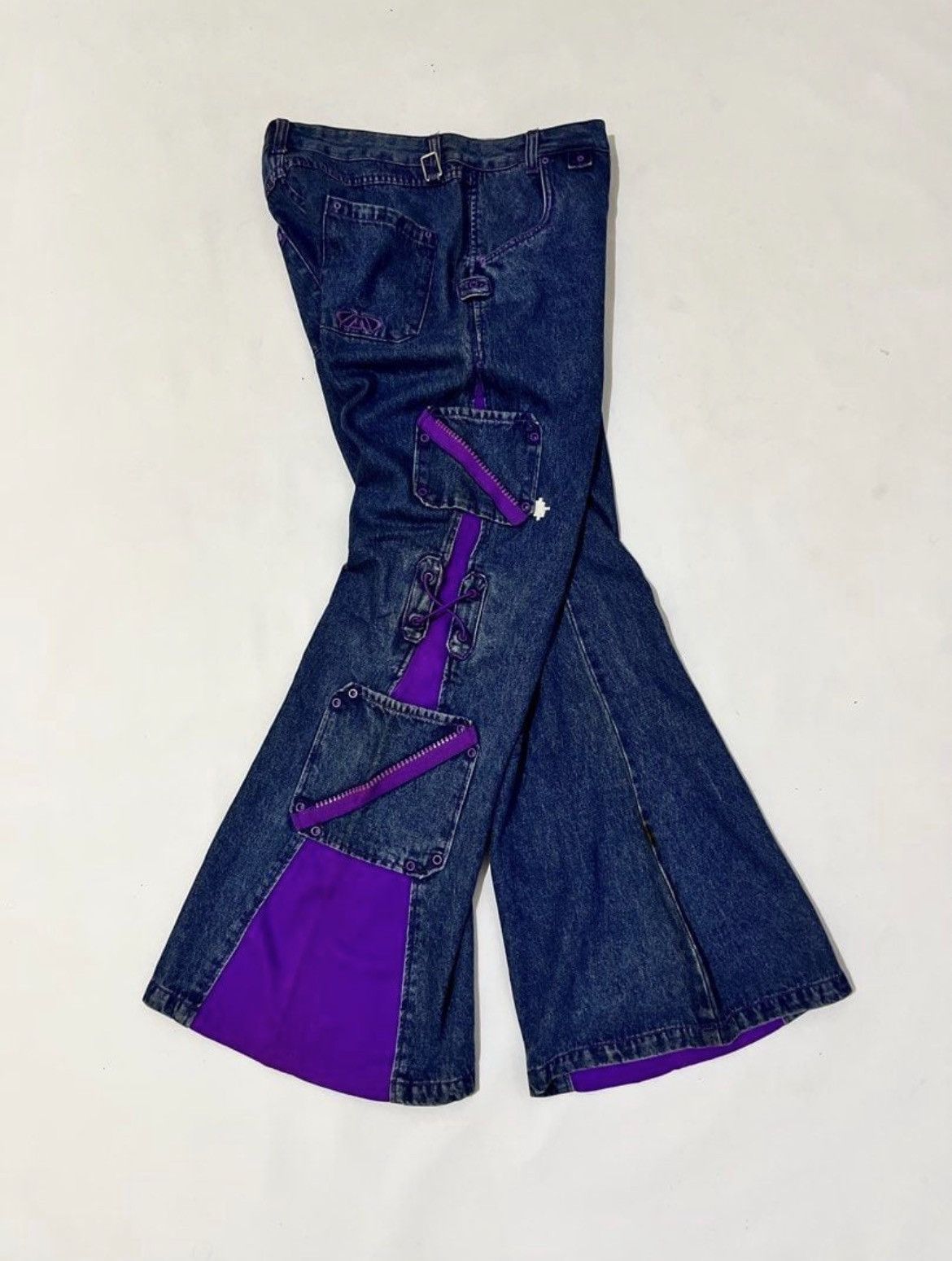 Japanese Brand Y2K Macgirl macgear rave cargo flare Size 31" - 1 Thumbnail