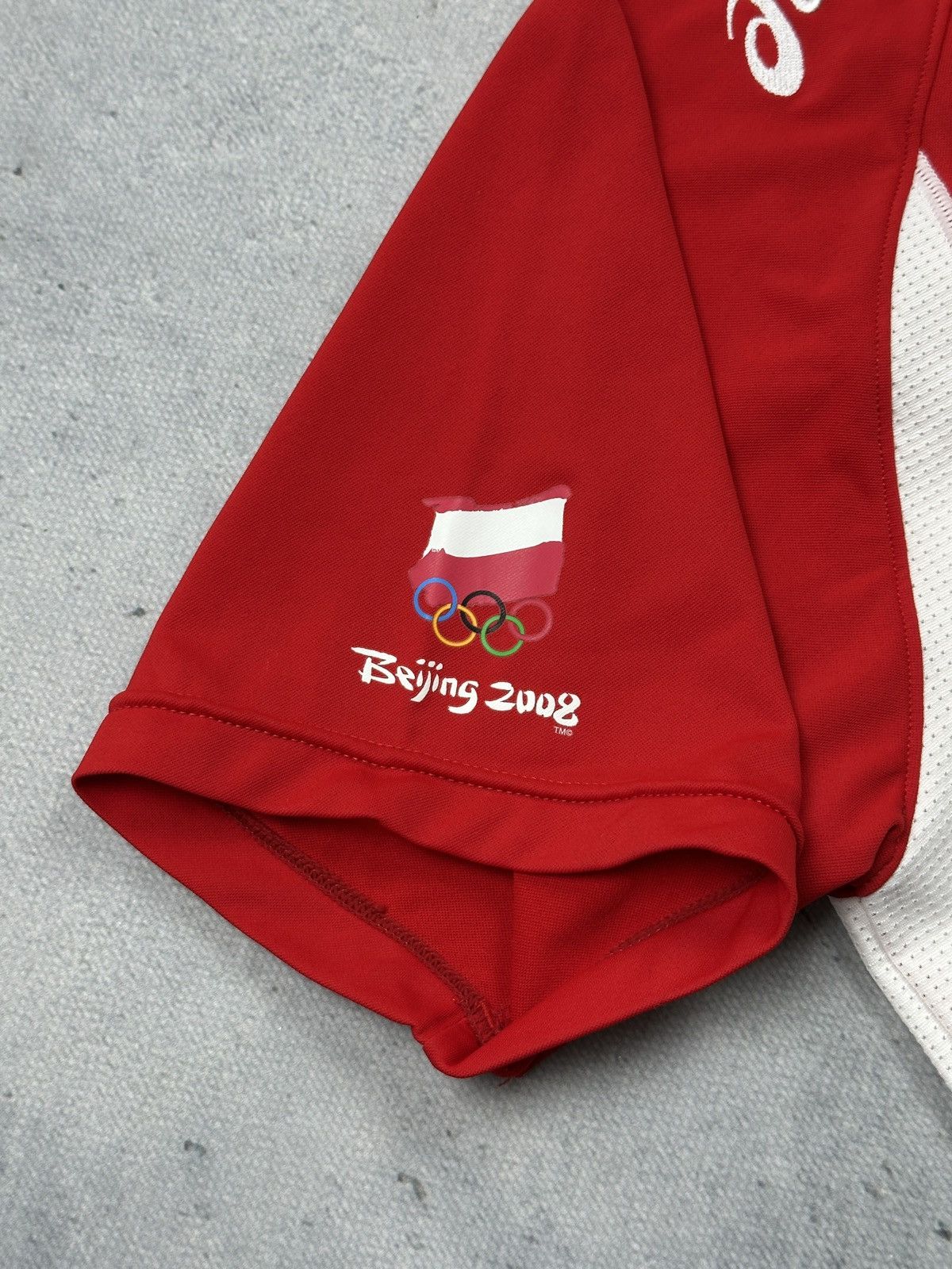 Asics Vintage Asics Poland Olympic Team Beijing 2008 Eagle Crest Size US L / EU 52-54 / 3 - 11 Thumbnail