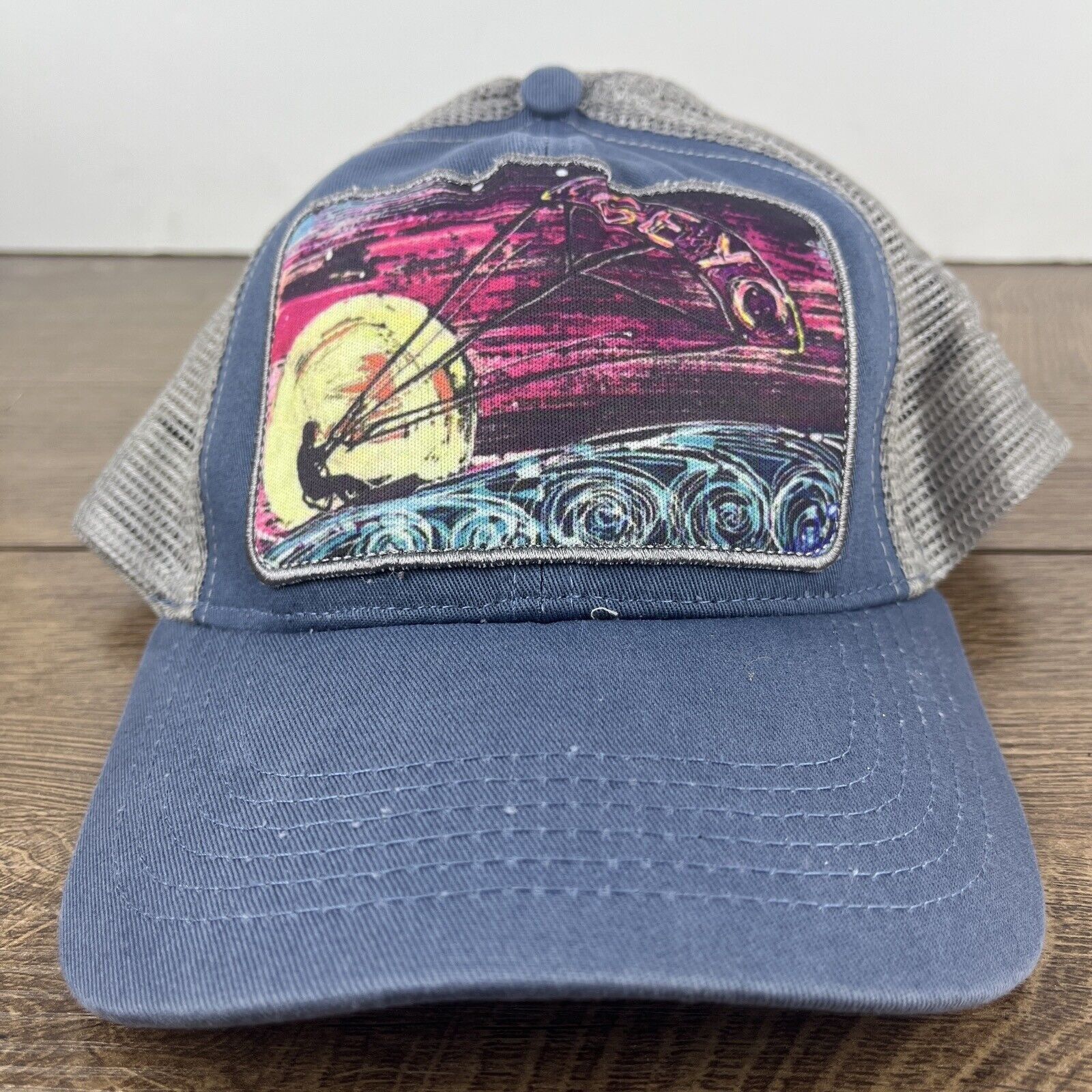 Other BEYC Ocean Waves Hat Blue Hat Adjustable Adult Size Blue Hat Size ONE SIZE - 2 Thumbnail