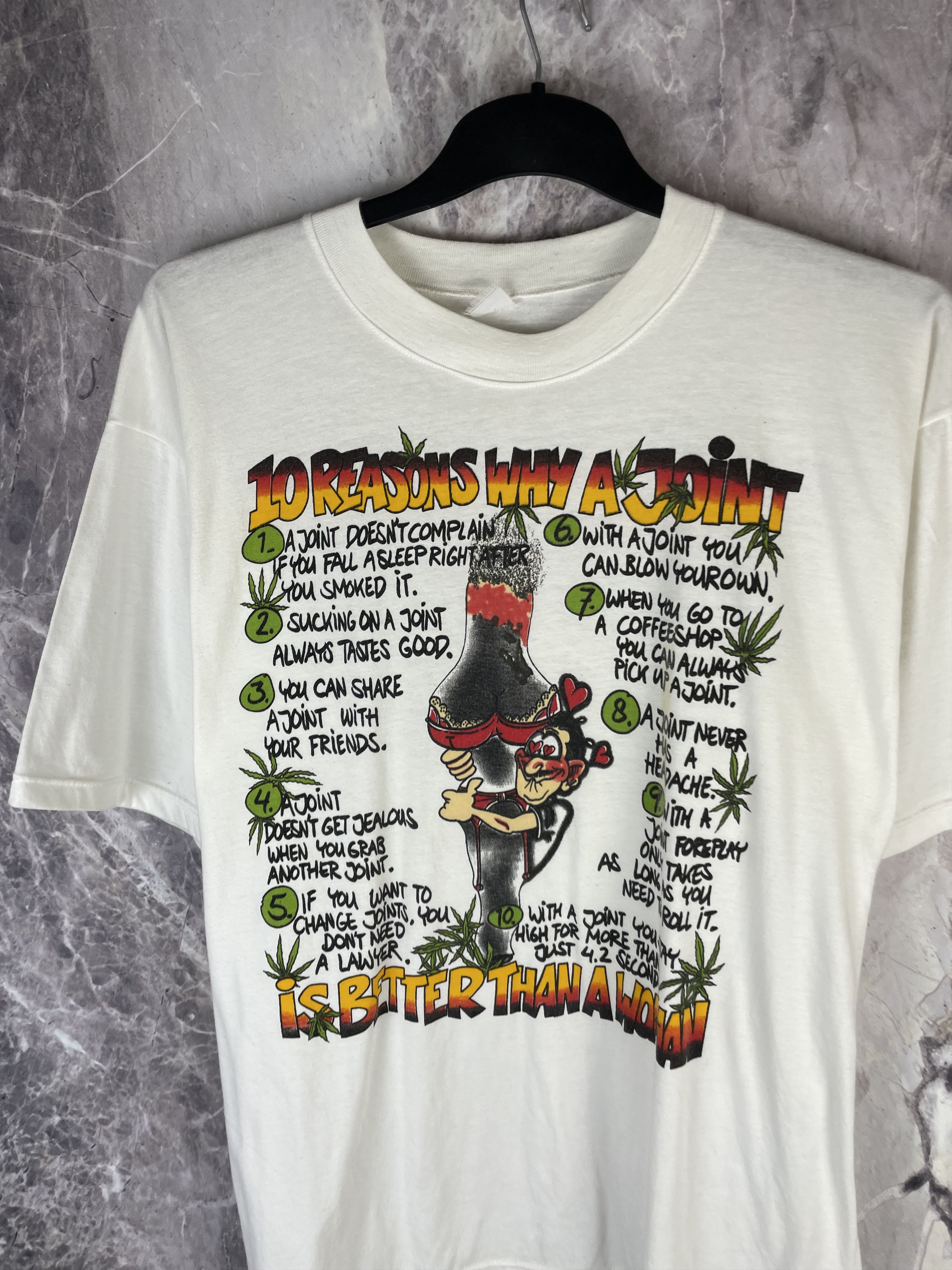 Vintage Vintage 90s Jamaica Rasta Humor Tee Size US XL / EU 56 / 4 - 3 Thumbnail