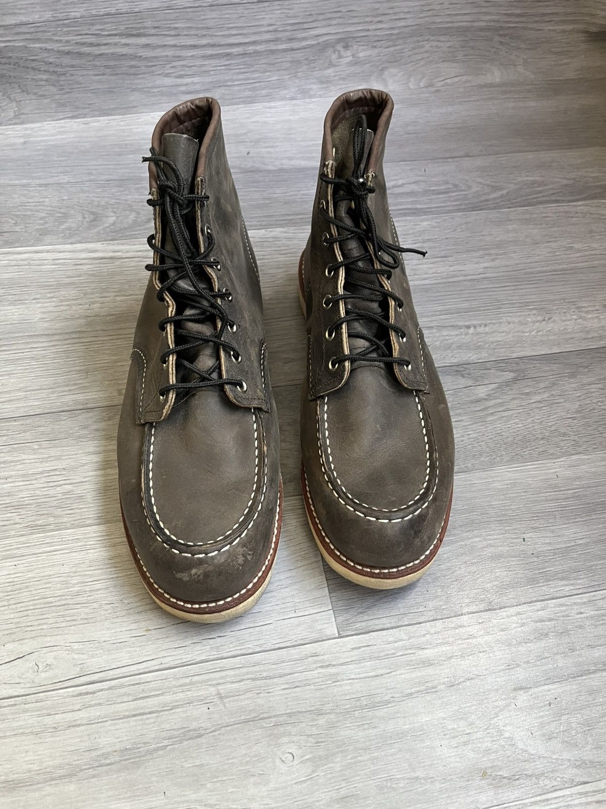 Red Wing Red wing moc-toe charcoal rough tough leather boots Size US 11.5 / EU 44-45 - 10 Thumbnail
