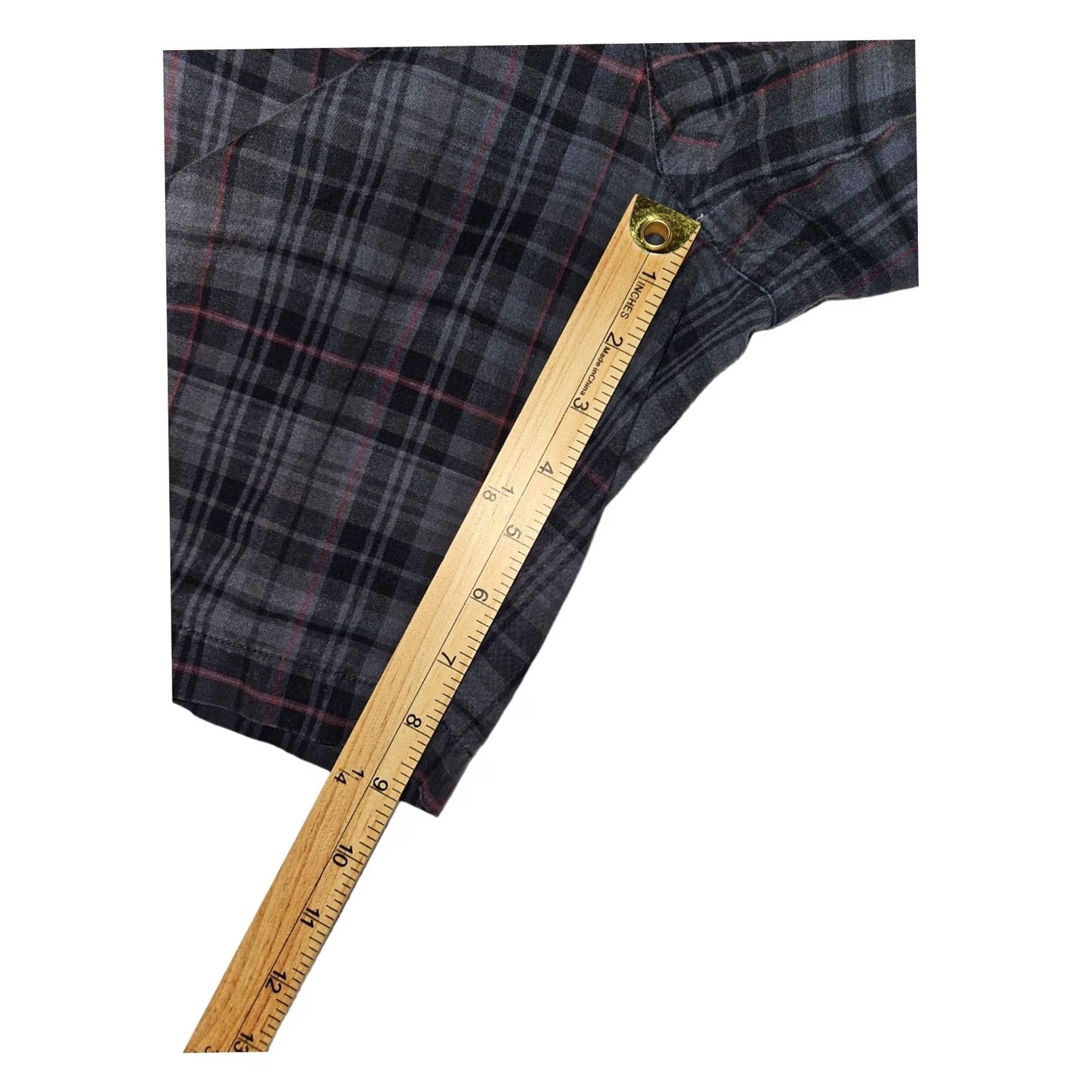 Eddie Bauer Eddie Bauer Chino Shorts Men's 40 Gray Plaid Pleated Slash Pockets Outdoors Size US 40 / EU 56 - 5 Thumbnail