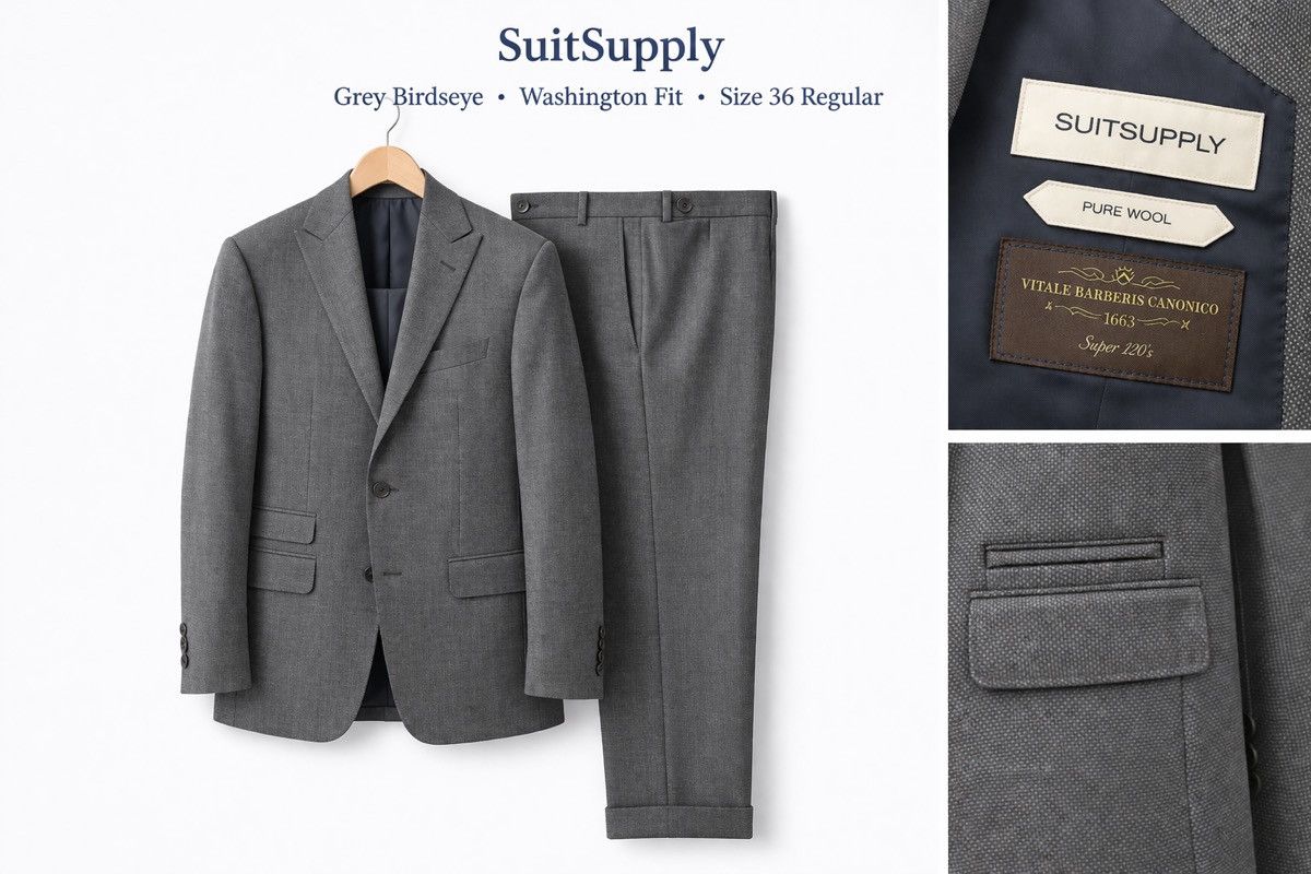 Suitsupply SuitSupply Washington Grey Suit - 36R Size 36R - 1 Preview